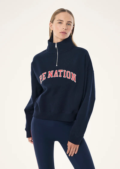PE Nation | Legacy Quarter Zip Sweat - Dark Navy