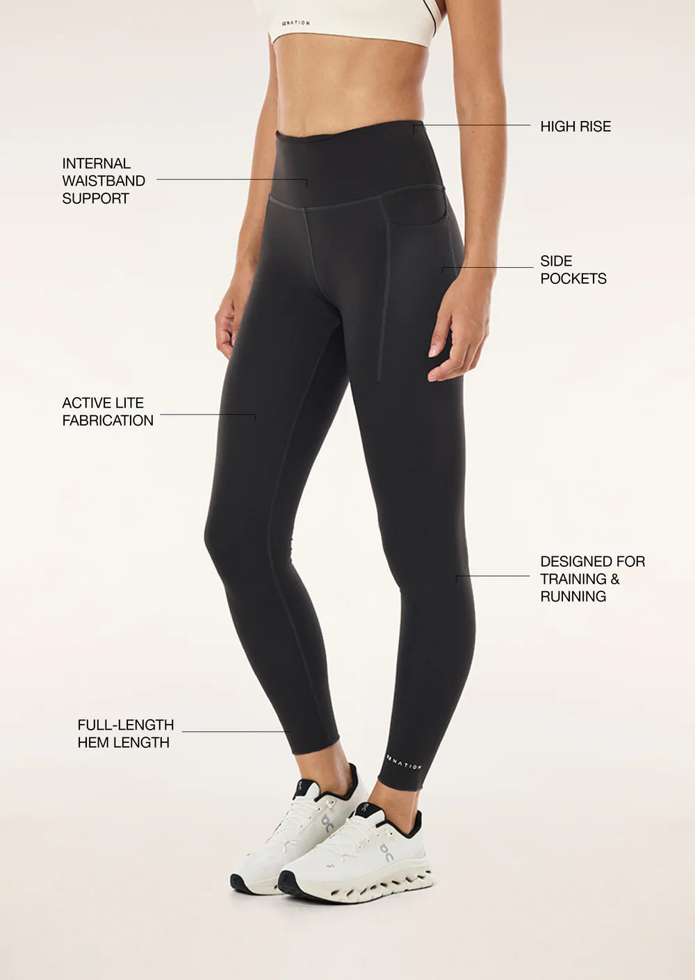 PE Nation | Recalibrate Full Length Legging - Smokestone