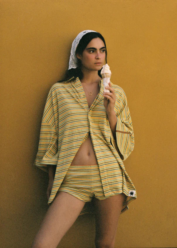 Ciao Ciao Vacation | Lemon Striper Bungalow Shirt