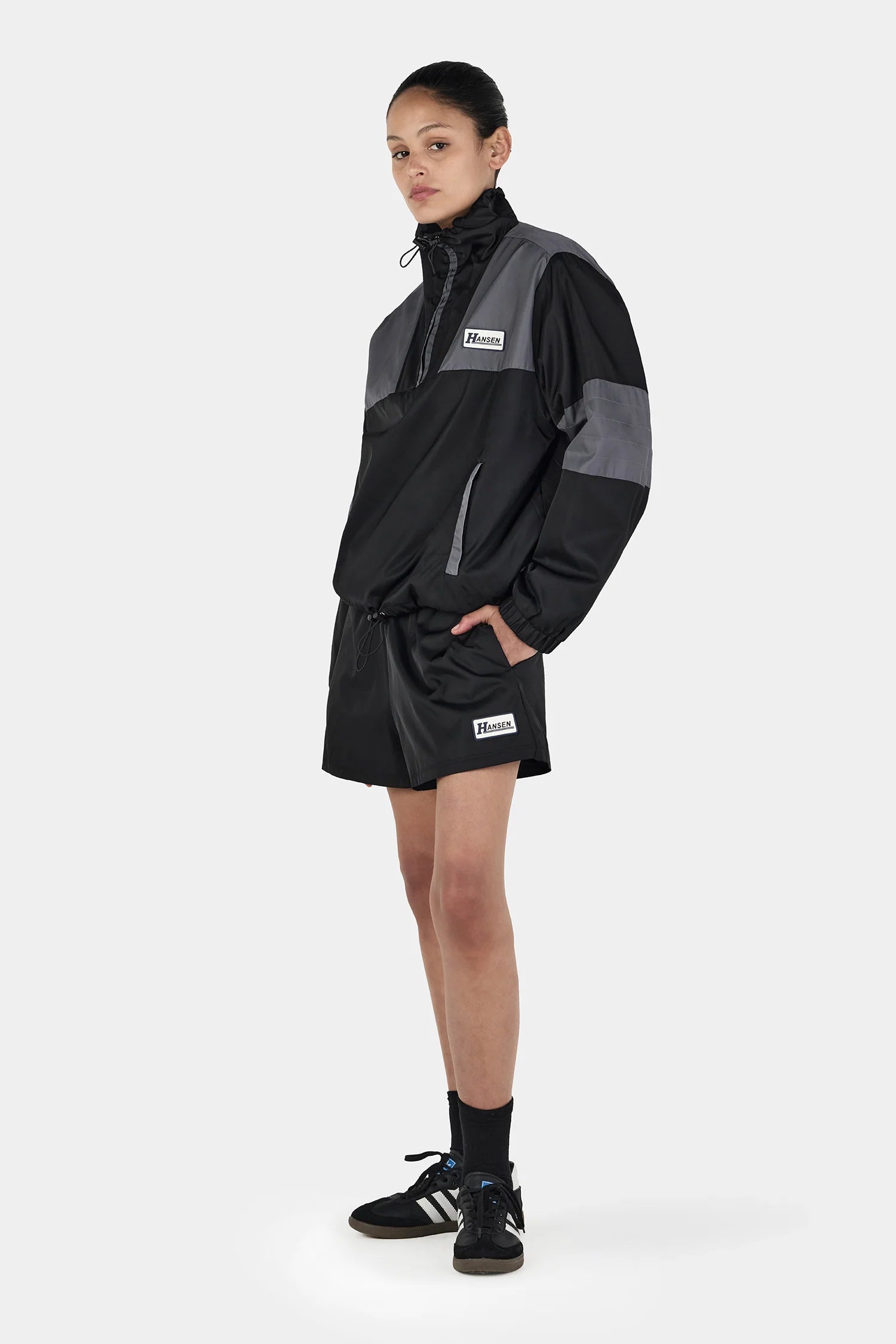Hansen & Gretel | Lilista Windcheeter - Charcoal/Black