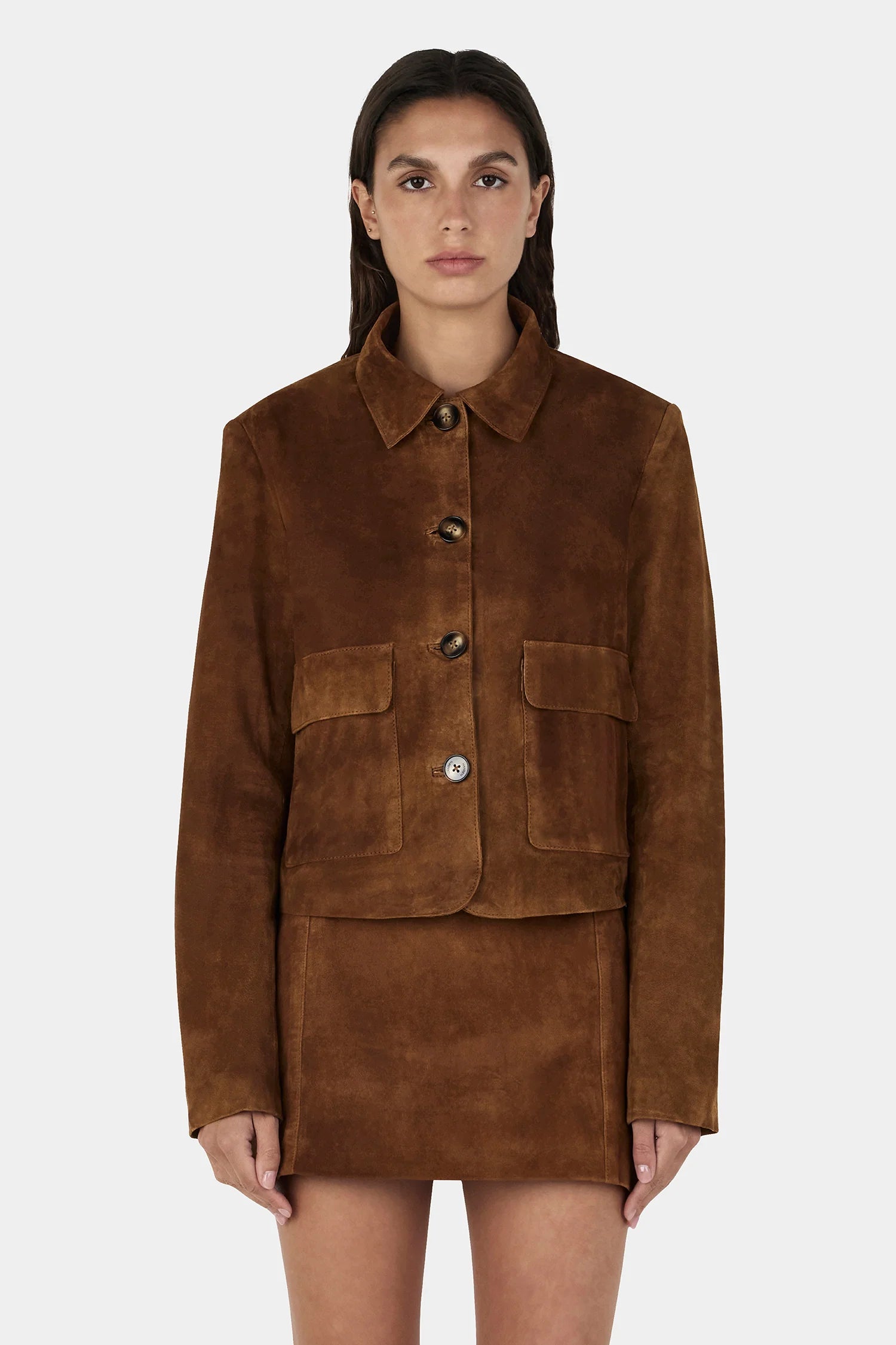 Hansen & Gretel | Logan Suede Coat - Tan Suede