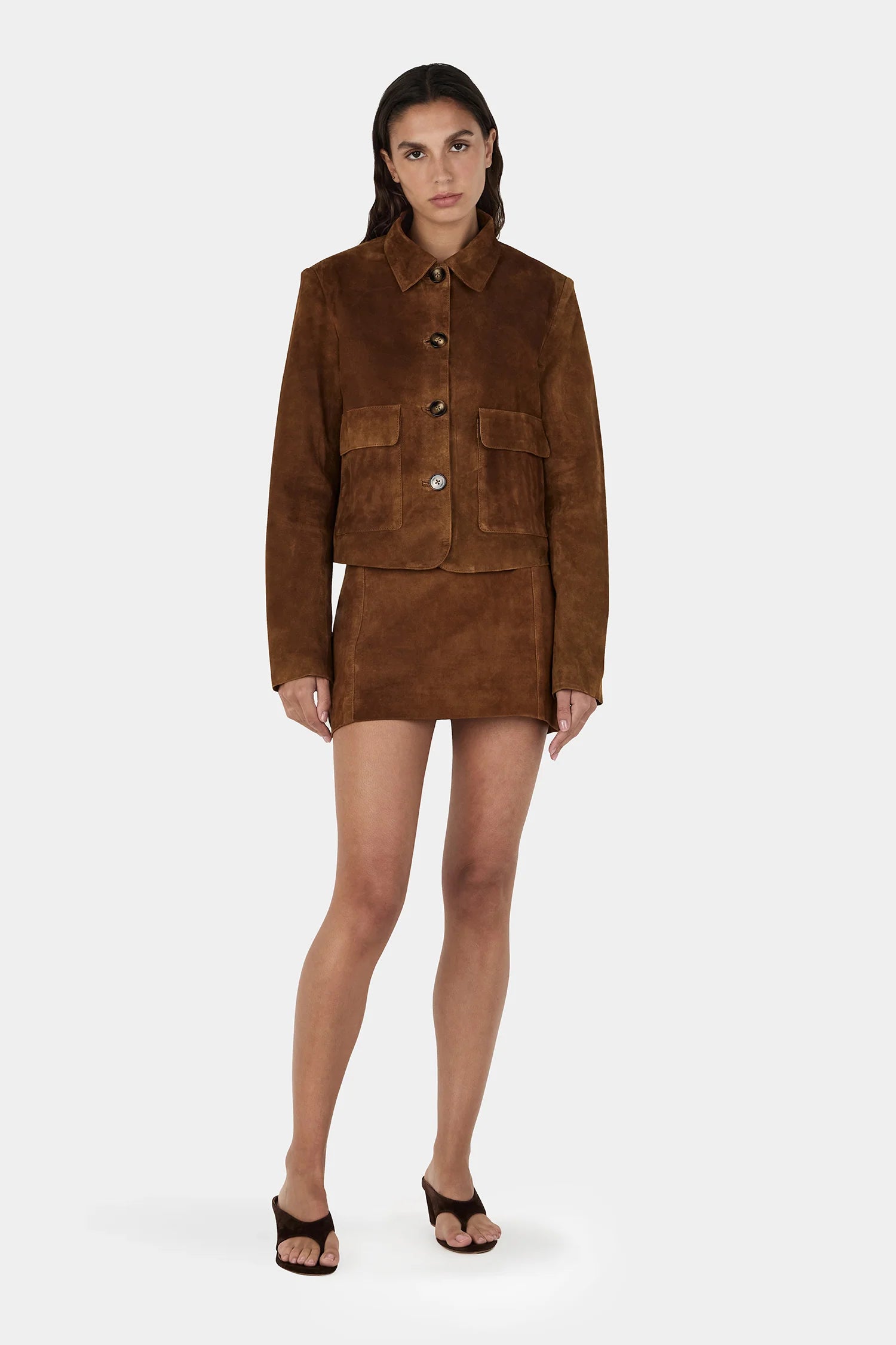 Hansen & Gretel | Logan Suede Coat - Tan Suede