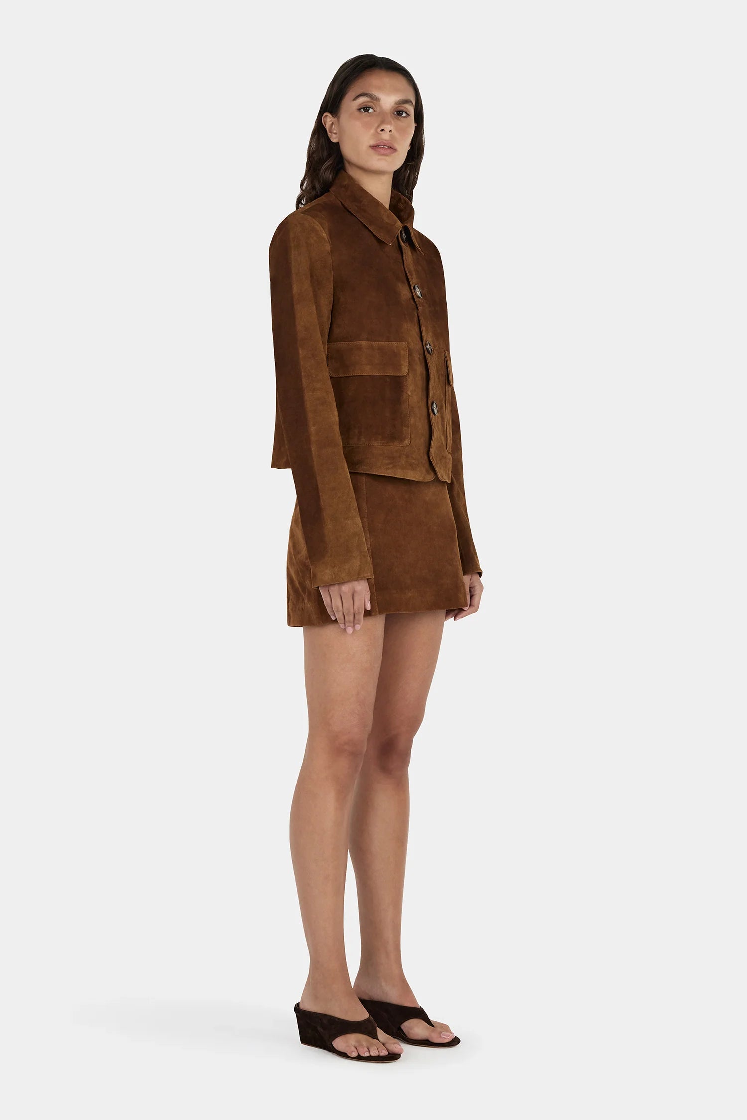 Hansen & Gretel | Logan Suede Coat - Tan Suede