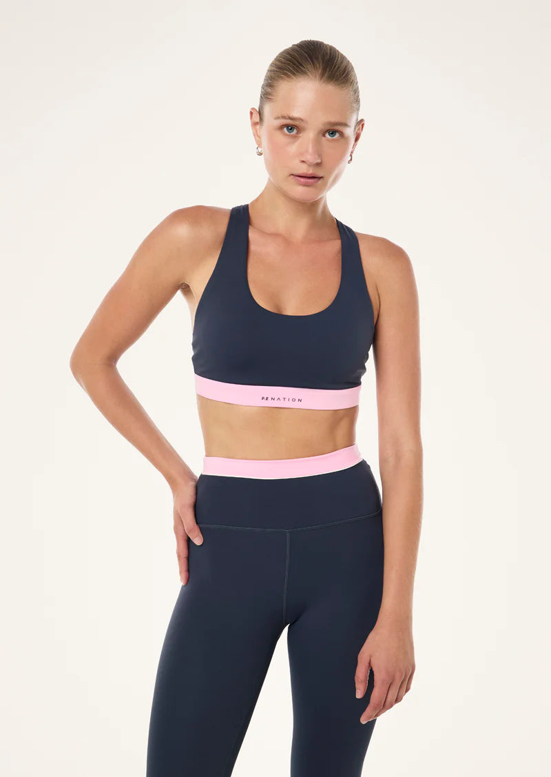 PE Nation | Lumify Sports Bra - Marine Blue