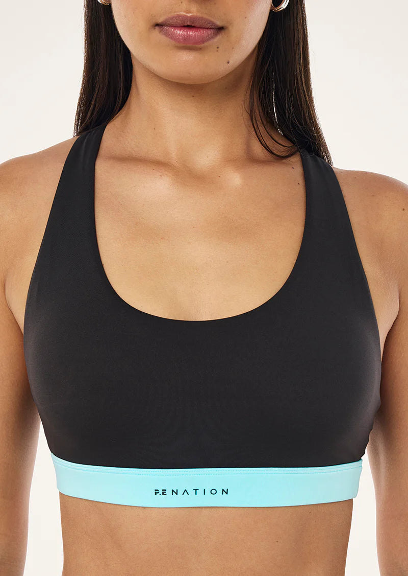 PE Nation | Lumify Sports Bra - Smokestone