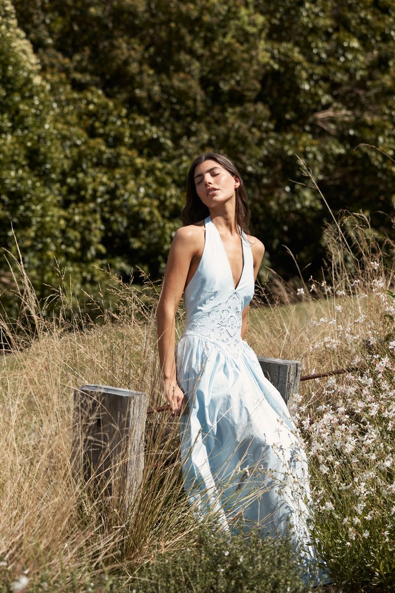 Roame | Maddie Halter Dress - Powder Blue