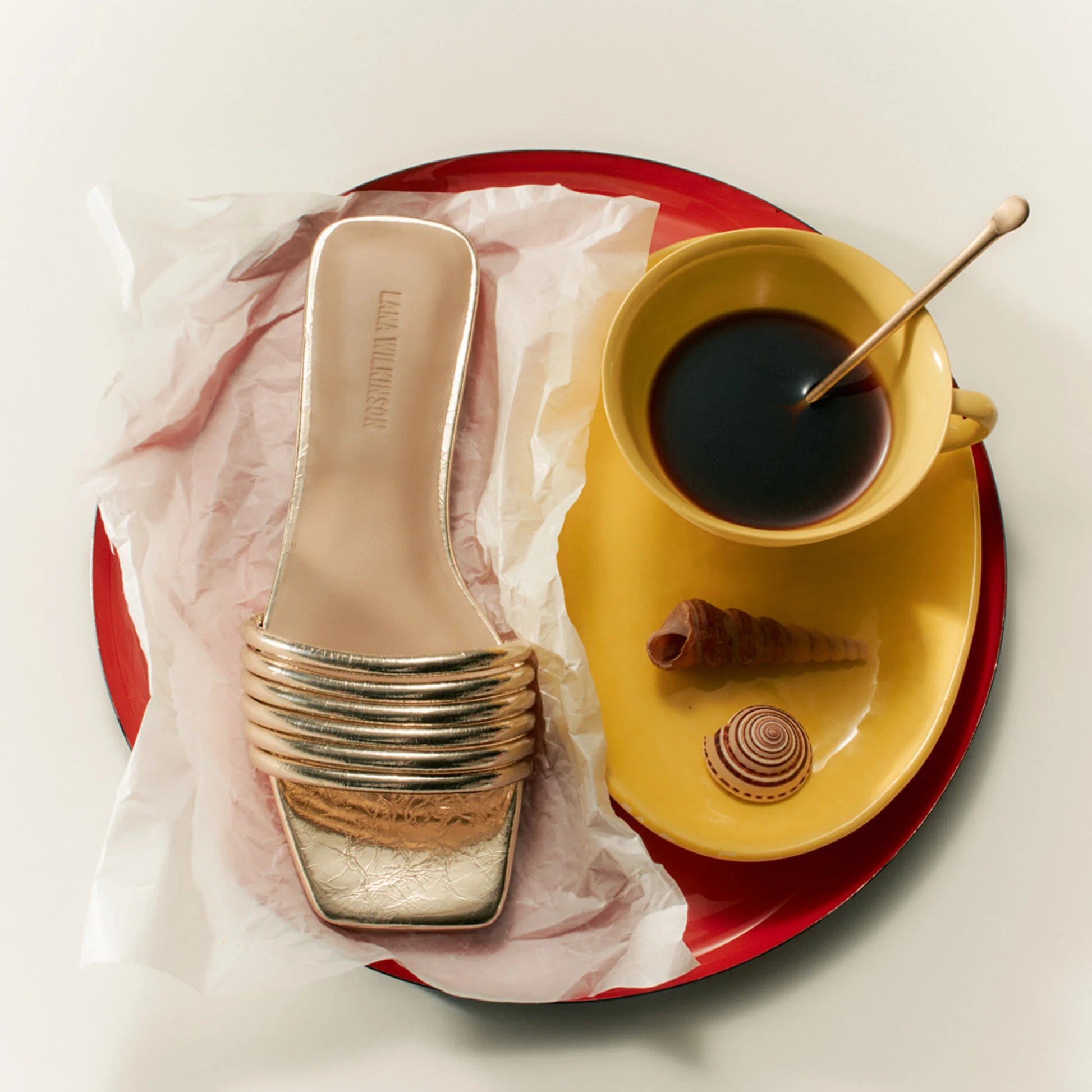 Lana Wilkinson | Cami Flat gold