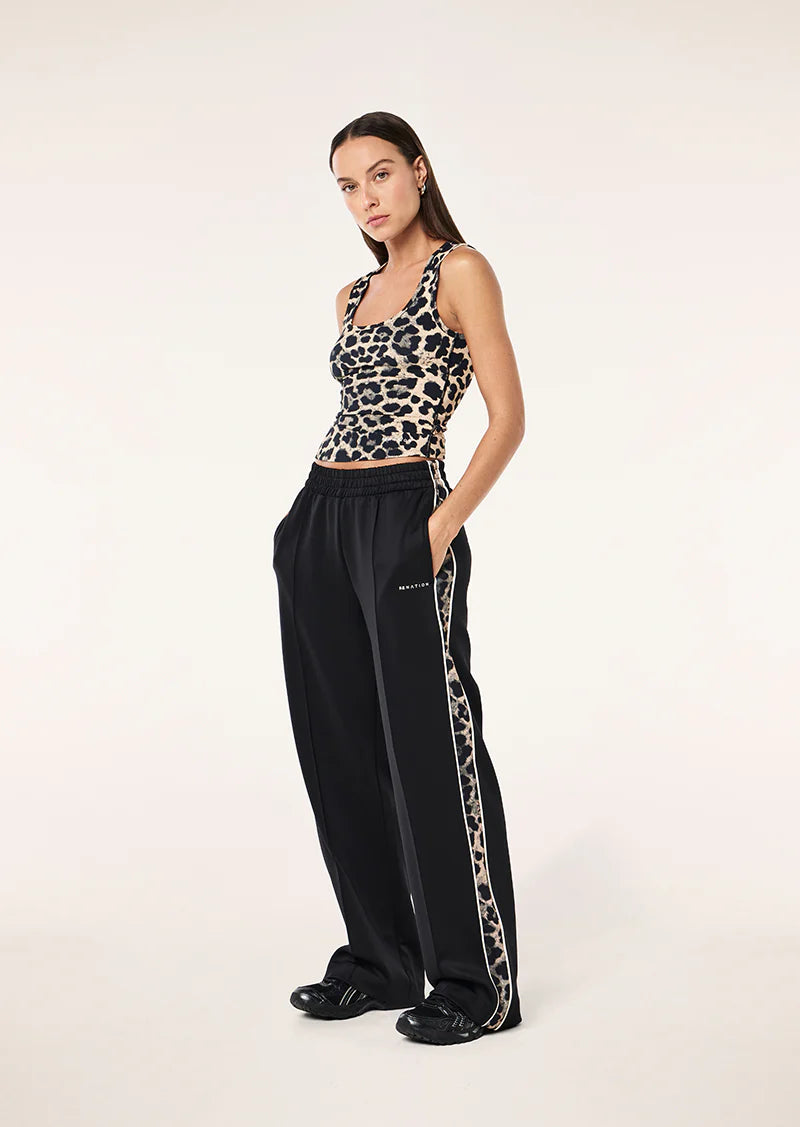 PE Nation | Man Down Track Pant - Black/Leopard