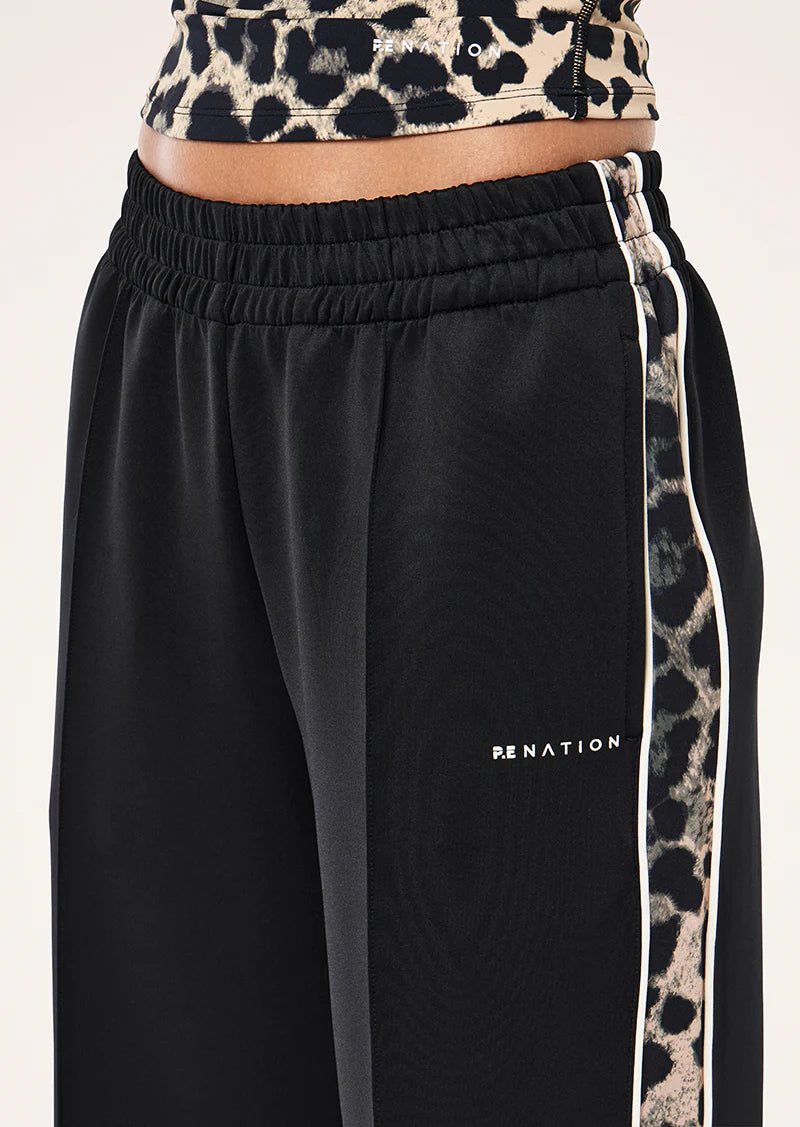 PE Nation | Man Down Track Pant - Black/Leopard