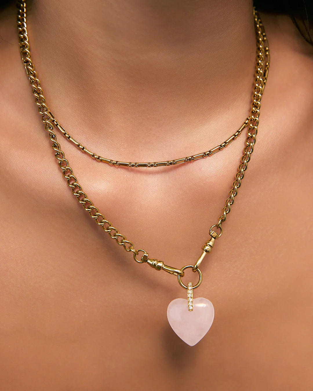 Arms Of Eve | Violet Heart Necklace - Rose Quatrz