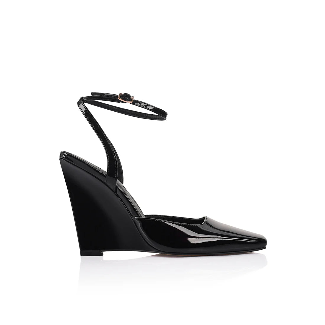 Lana Wilkinson | Mona Wedge Black Patent Leather