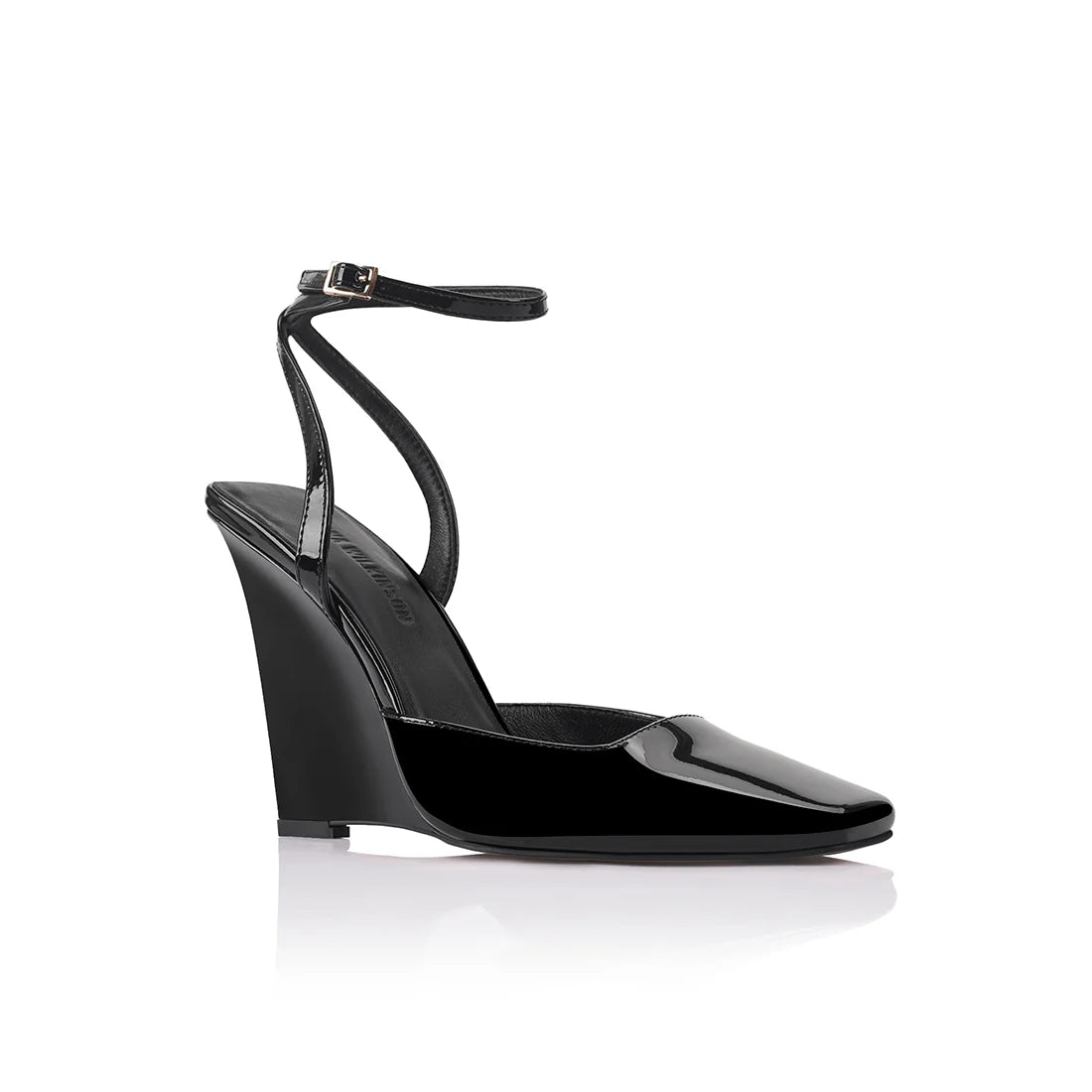 Lana Wilkinson | Mona Wedge Black Patent Leather