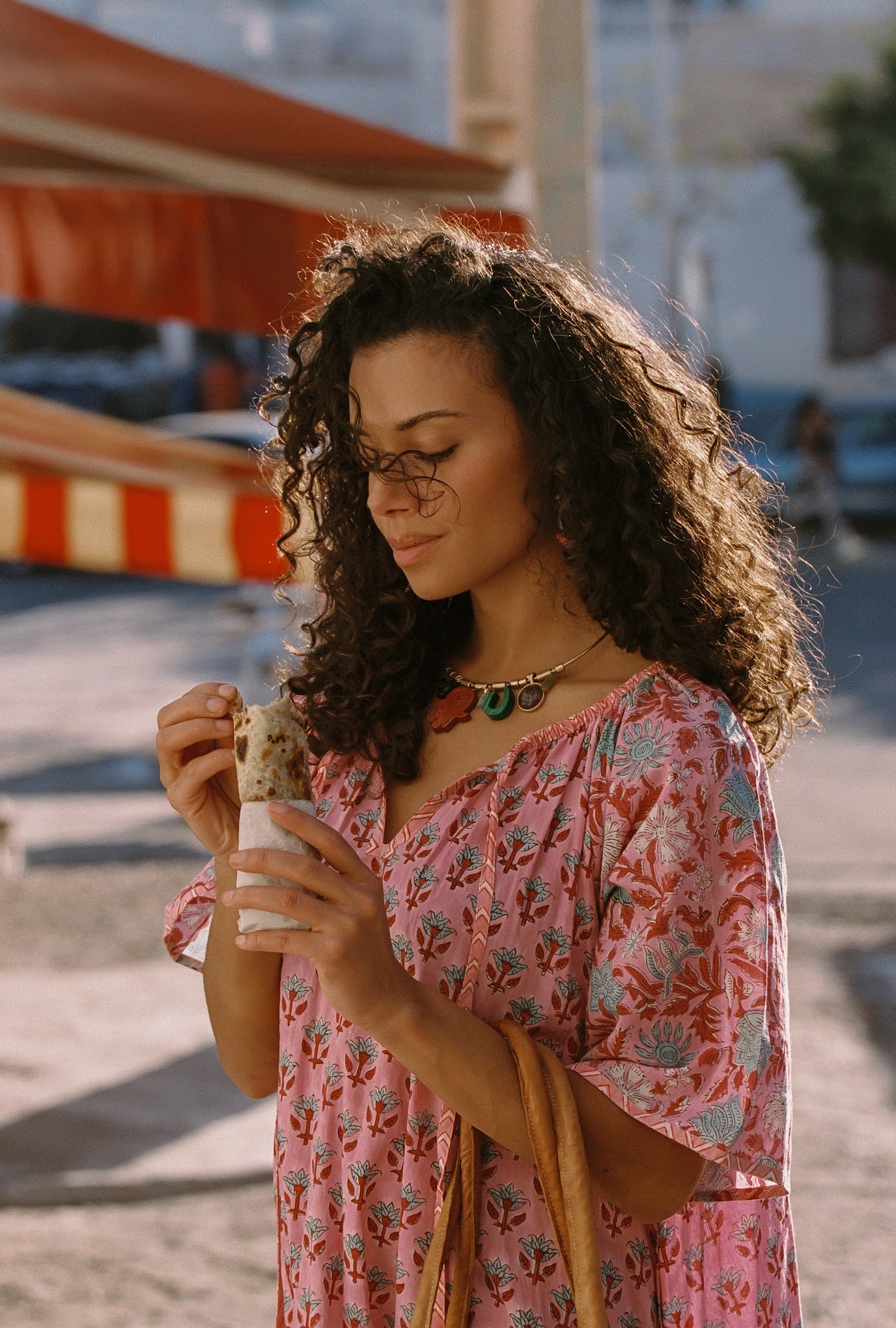Kinga Csilla | Kamala Block Print Primavera Maxi