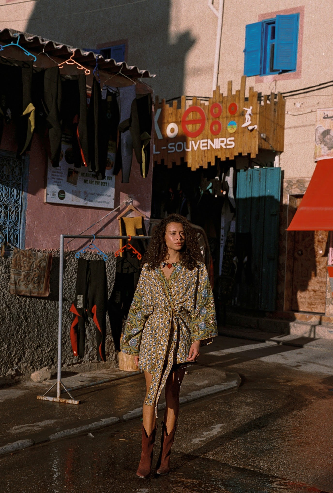 Kinga Csilla | Zoya Block Print Souvenir Kimono