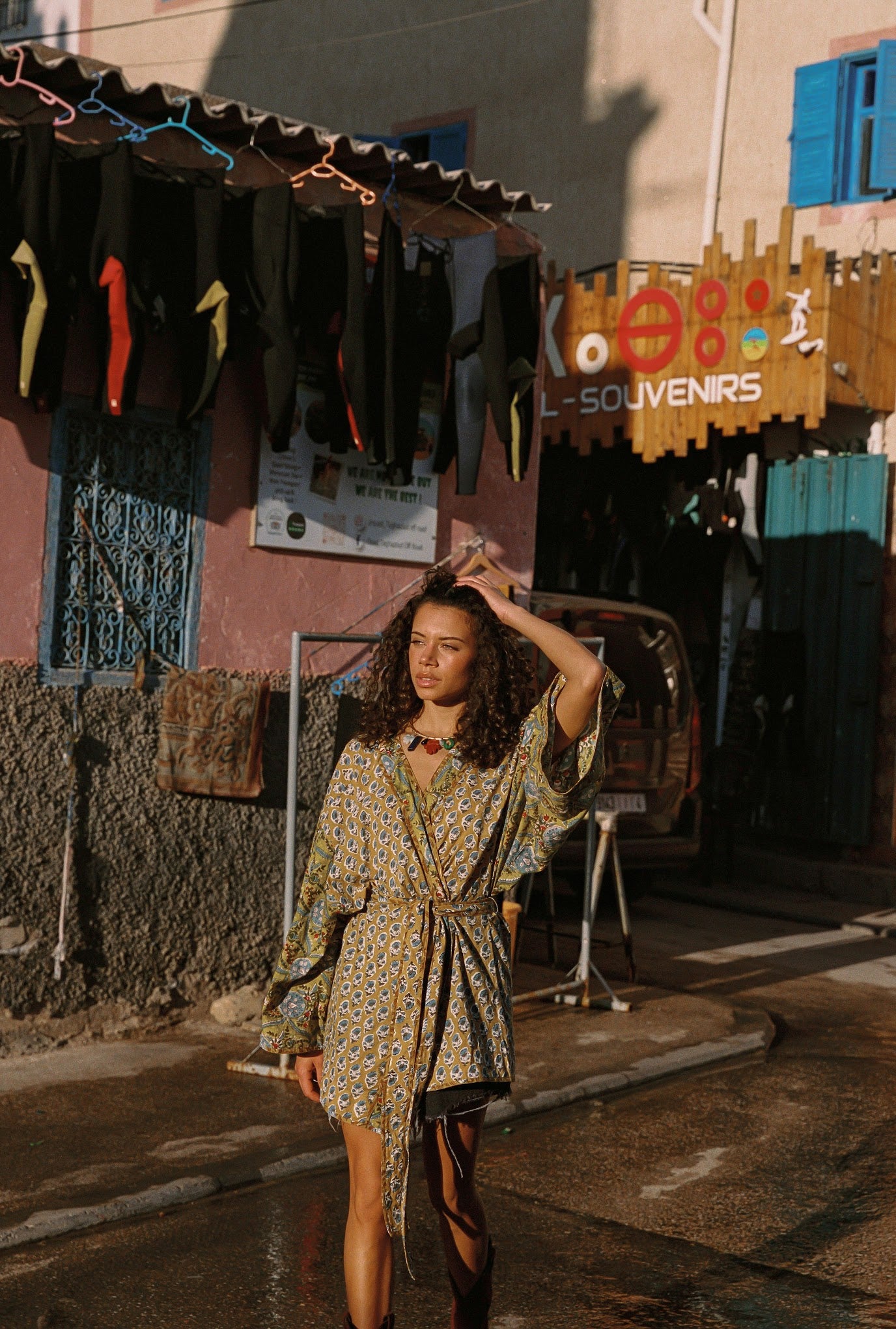 Kinga Csilla | Zoya Block Print Souvenir Kimono