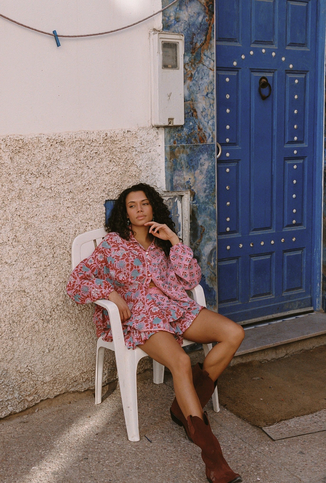 Kamala Block Print Chalm Shirt