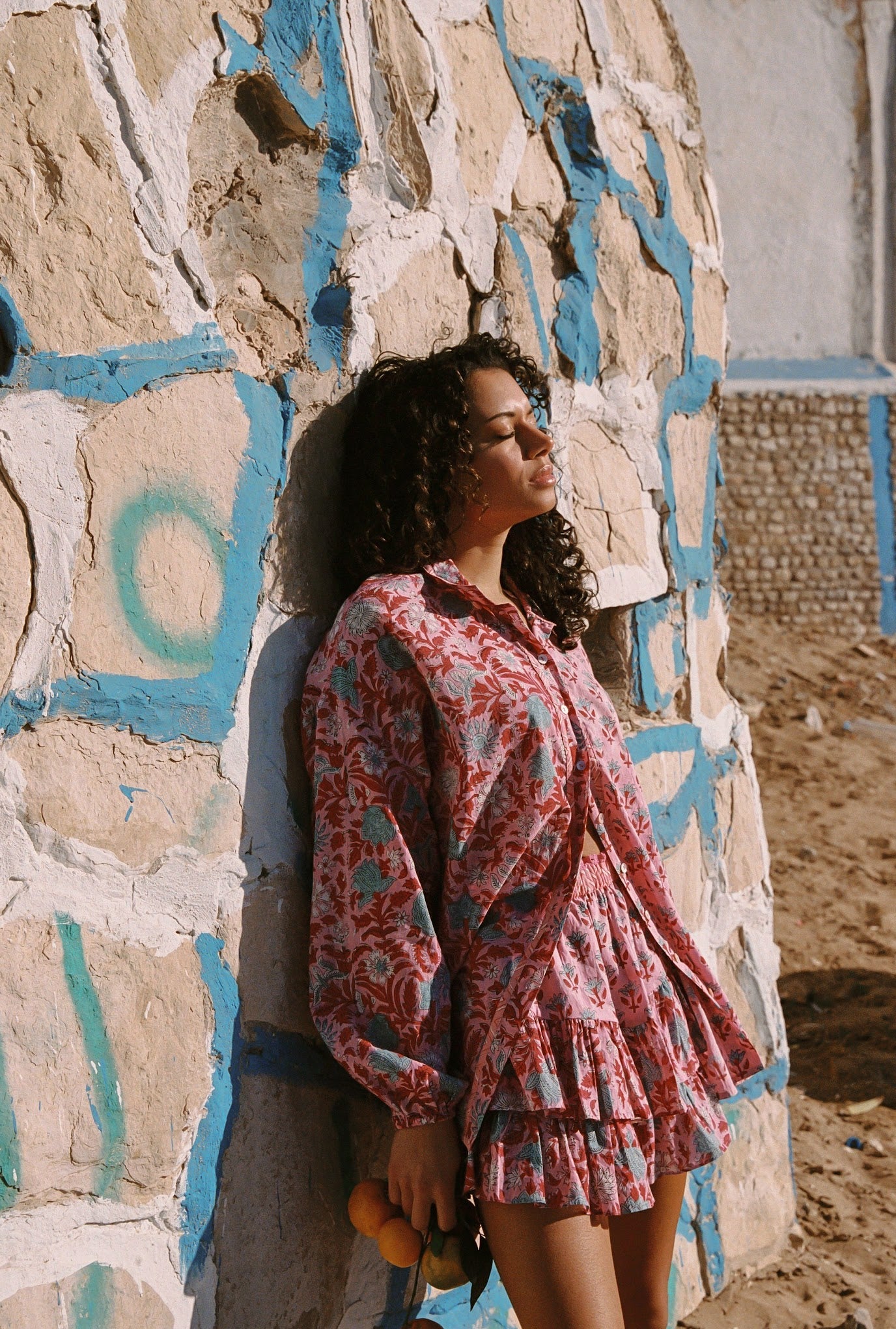 Kinga Csilla | Kamala Block Print Chalm Shirt