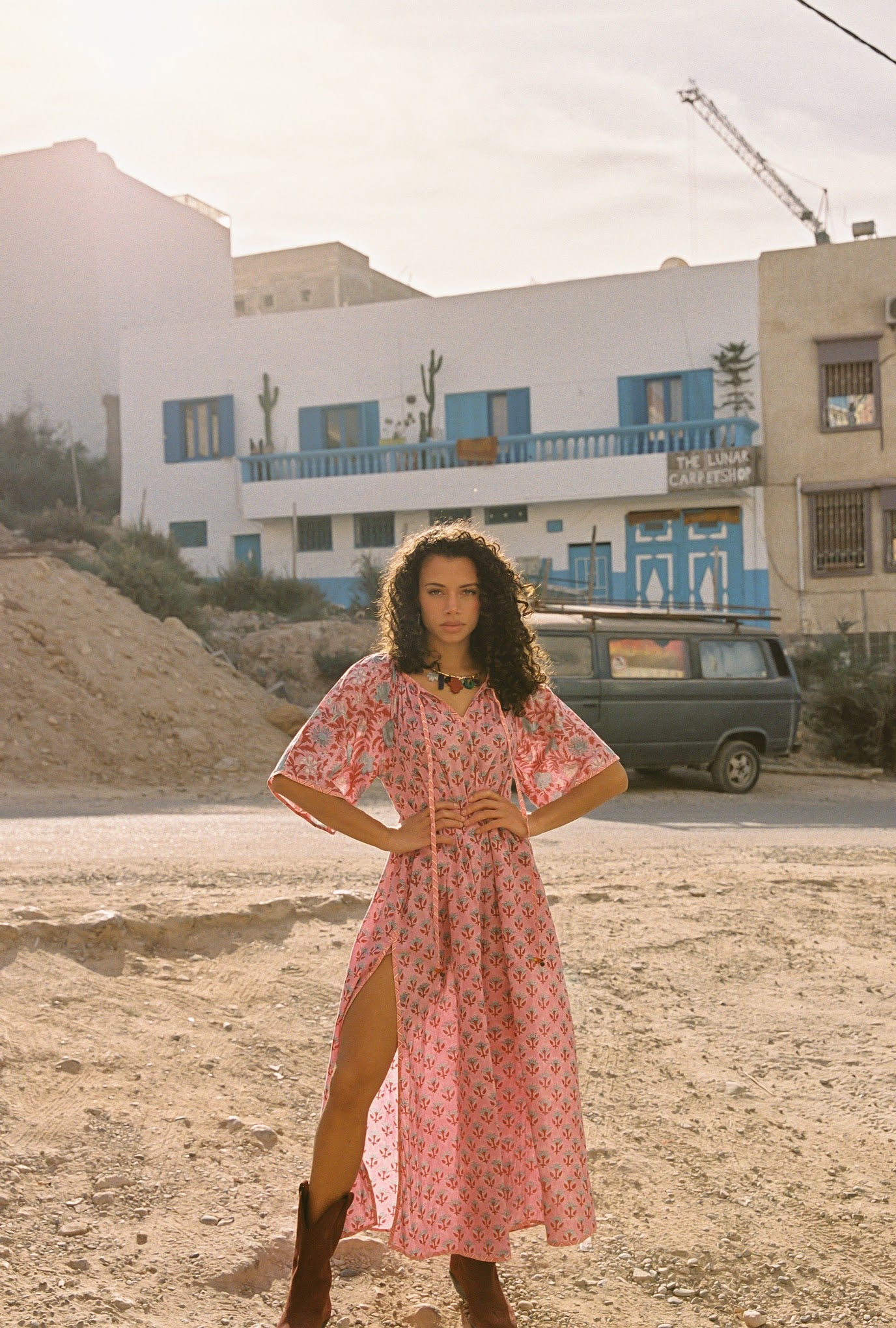 Kinga Csilla | Kamala Block Print Primavera Maxi