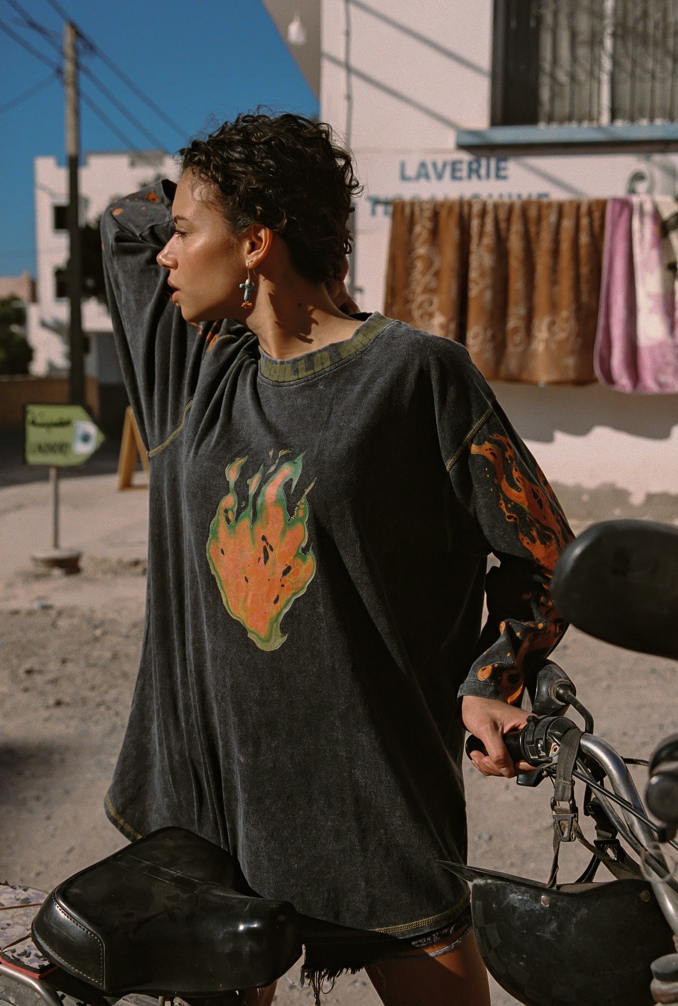 Kinga Csilla | Flaming Heart Tommy Tee