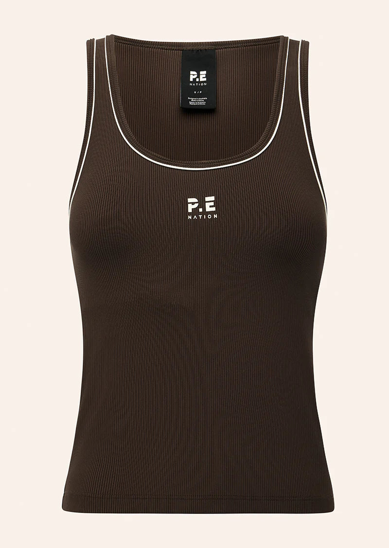 PE Nation | Nexus Rib Tank - Coffee