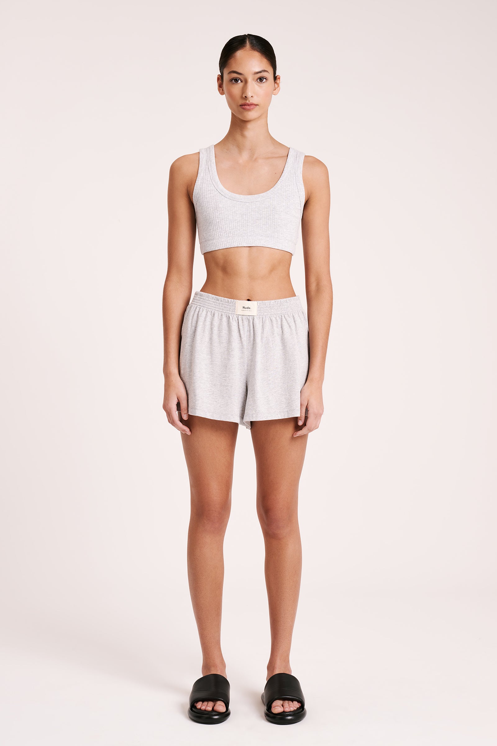 Nude Lucy | Lounge Jersey Short - Grey Marle