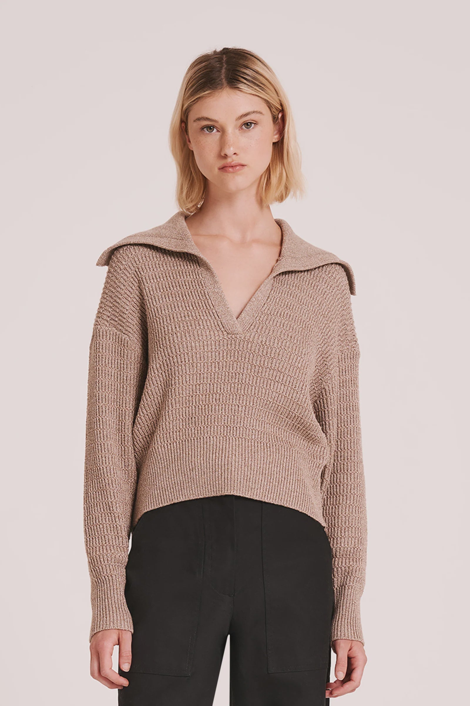 Nude Lucy | Nala Rugby Knit - Pebble