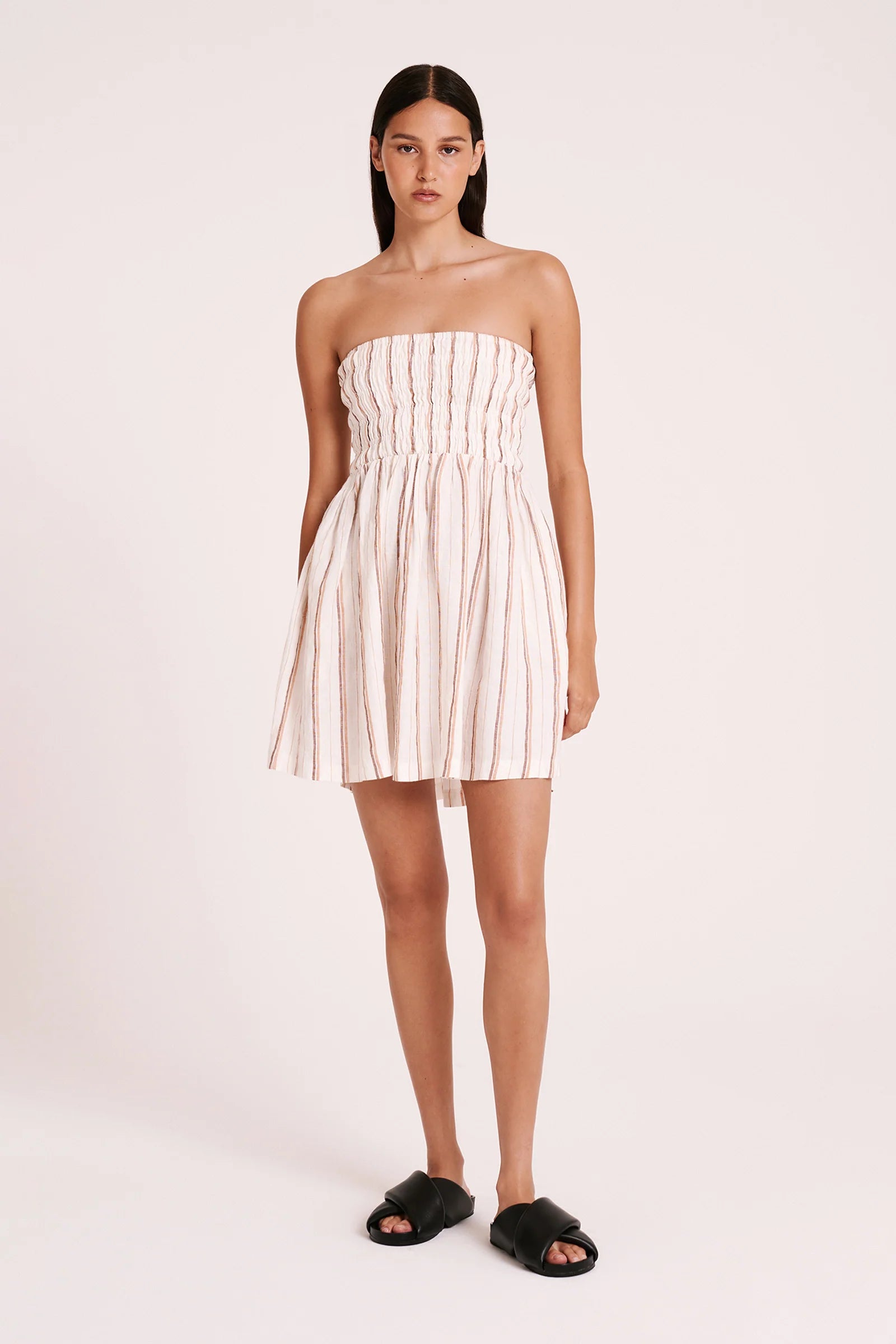Nude Lucy | Aisha Mini Dress - Amber Stripe