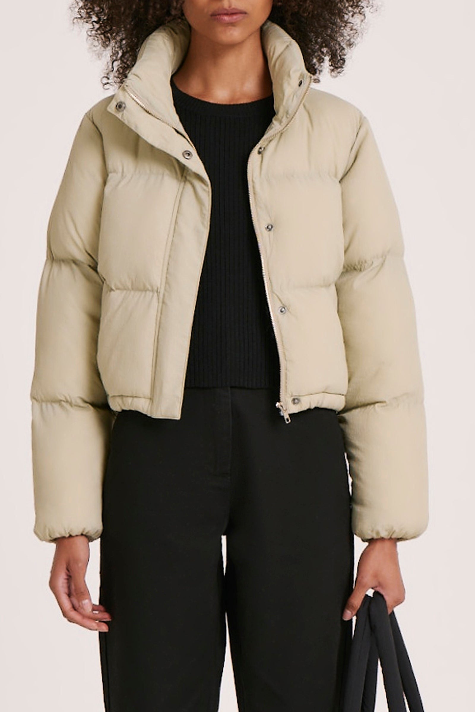 Lucy cropped hooded online puffer