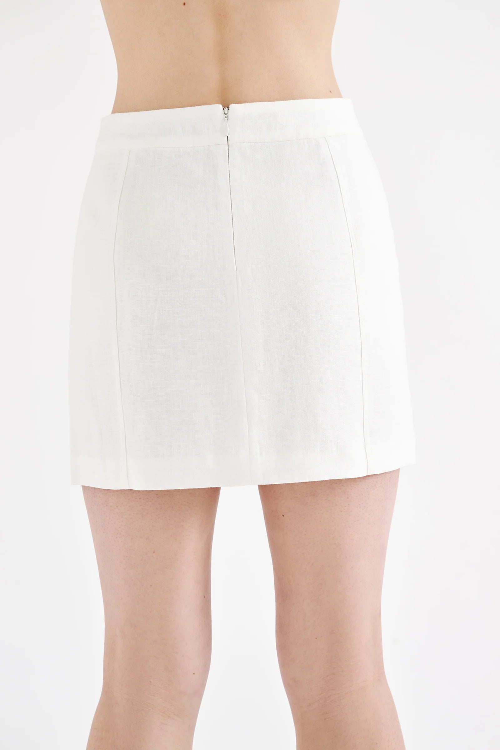 Nude Lucy | Clio Linen Mini Skirt - White