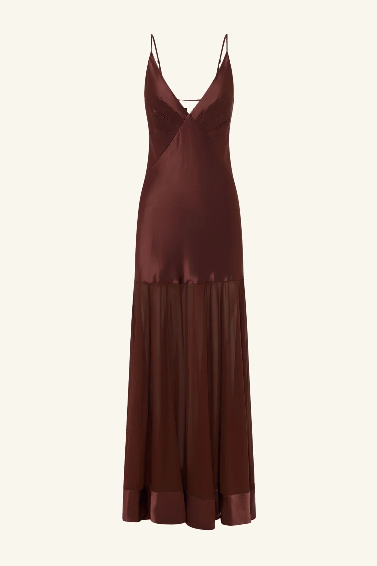 Shona Joy | Moraya Plunged Maxi Dress - Coffee