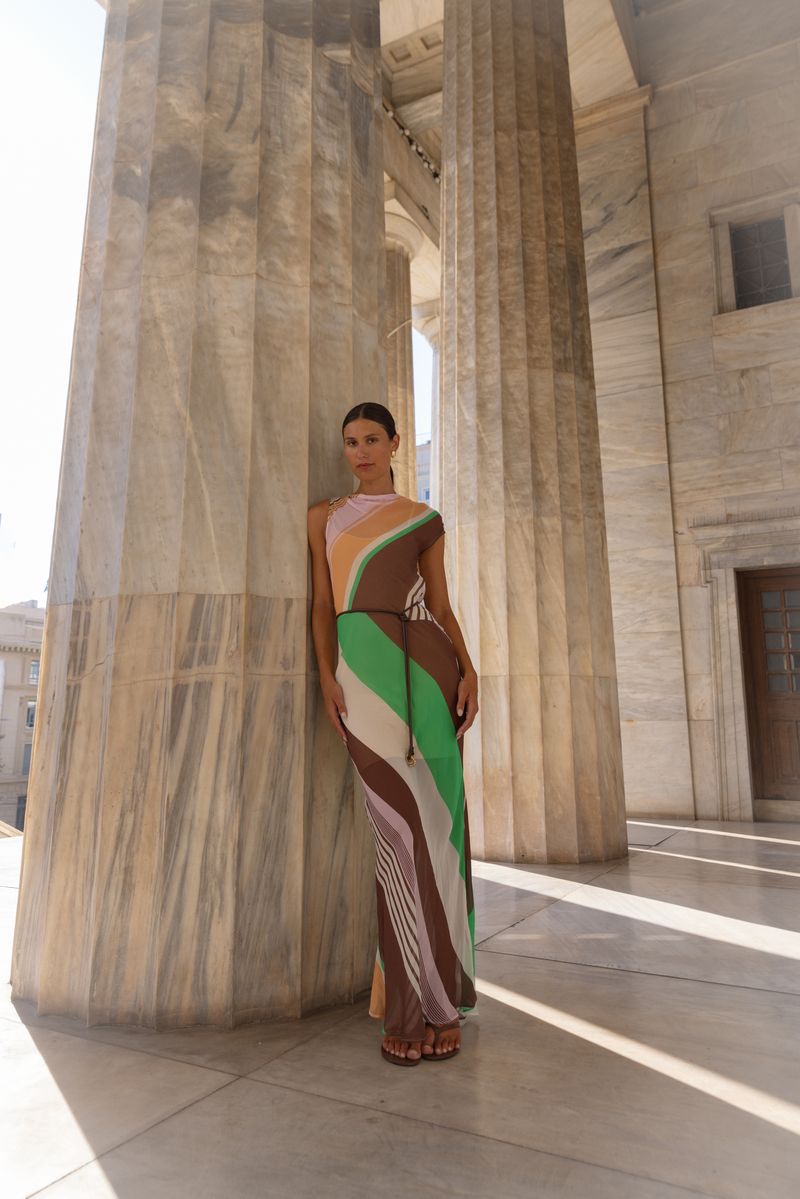 Roame | Capri Maxi Dress - Tango Stripe