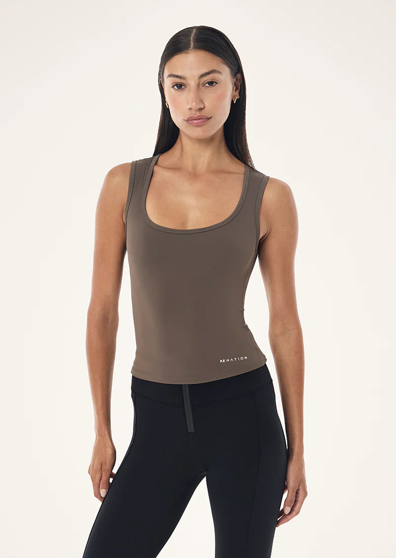 PE Nation | Refine Scoop Tank - Dark Olive