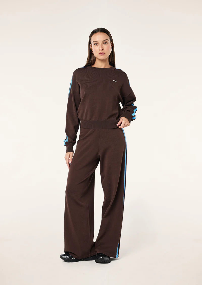 PE Nation | Retreat Knit Pant - Coffee/Marina