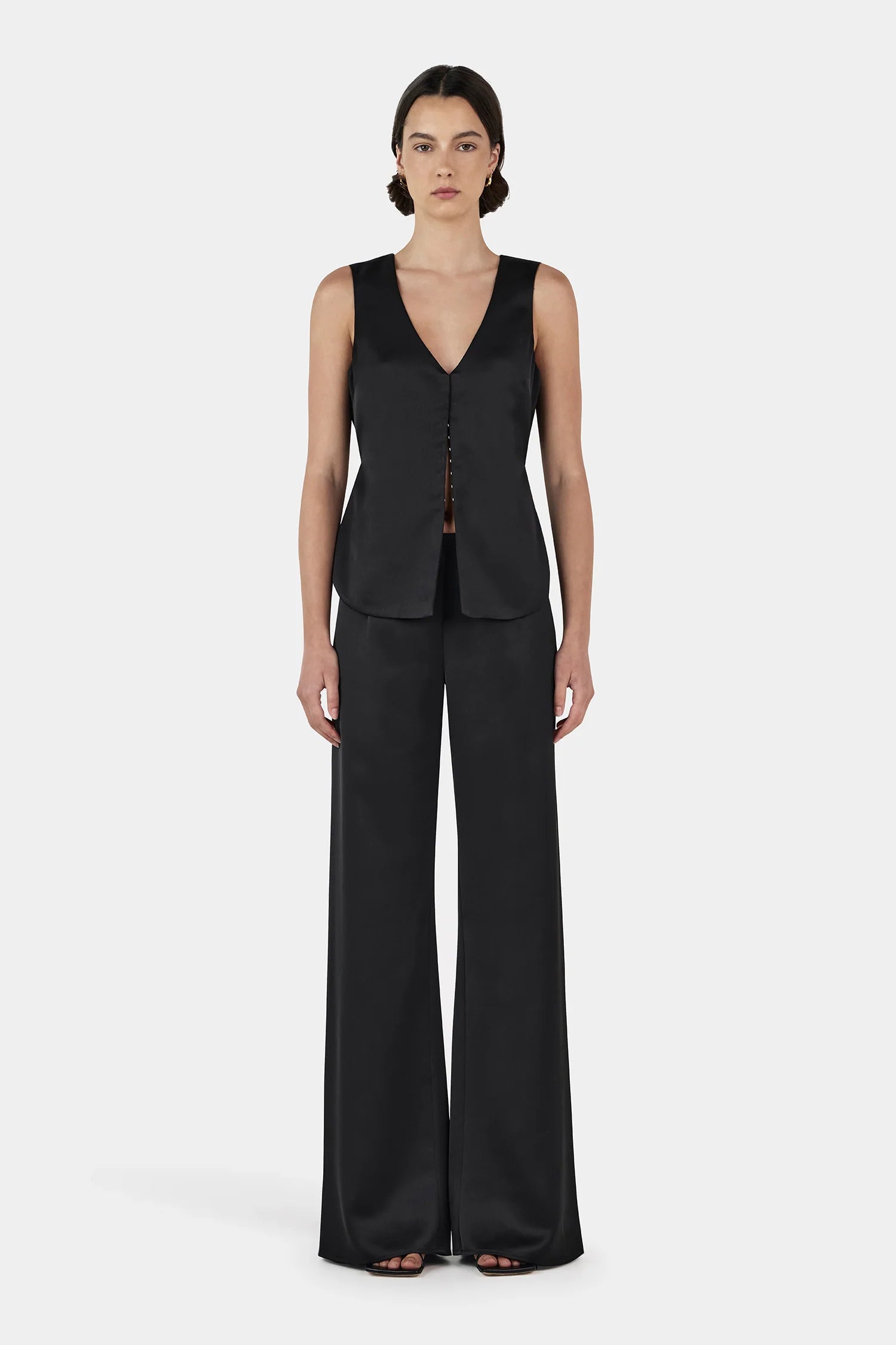 Hansen & Gretel | Lane Satin Pant - Black