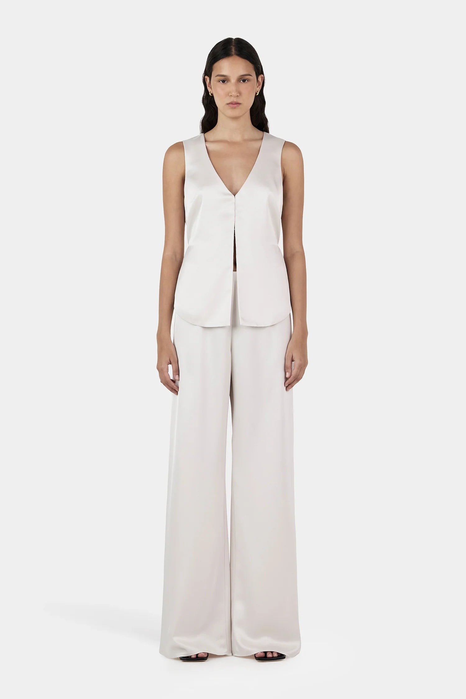 Hansen & Gretel | Lane Satin Pant - Ivory