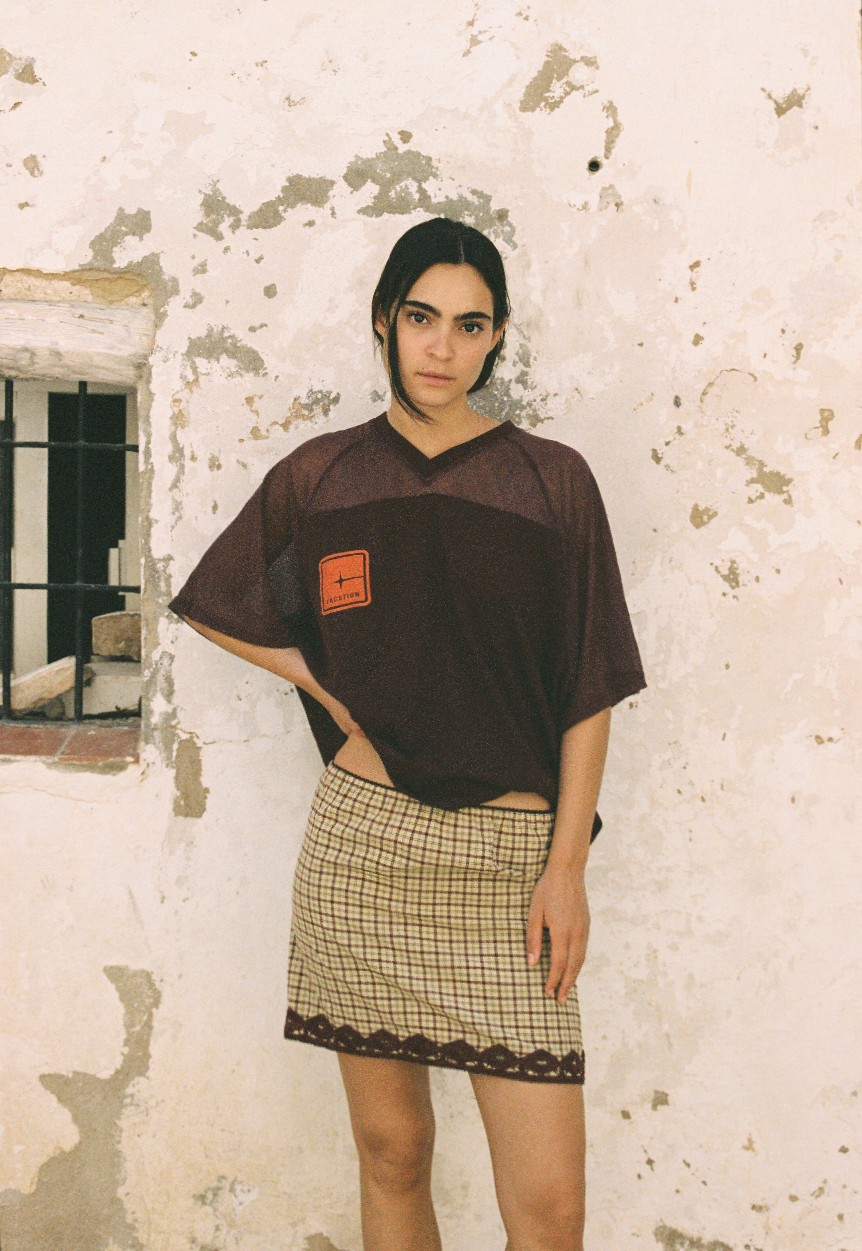 Ciao Ciao Vacation | Rix Mesh Raglan Crop Tee
