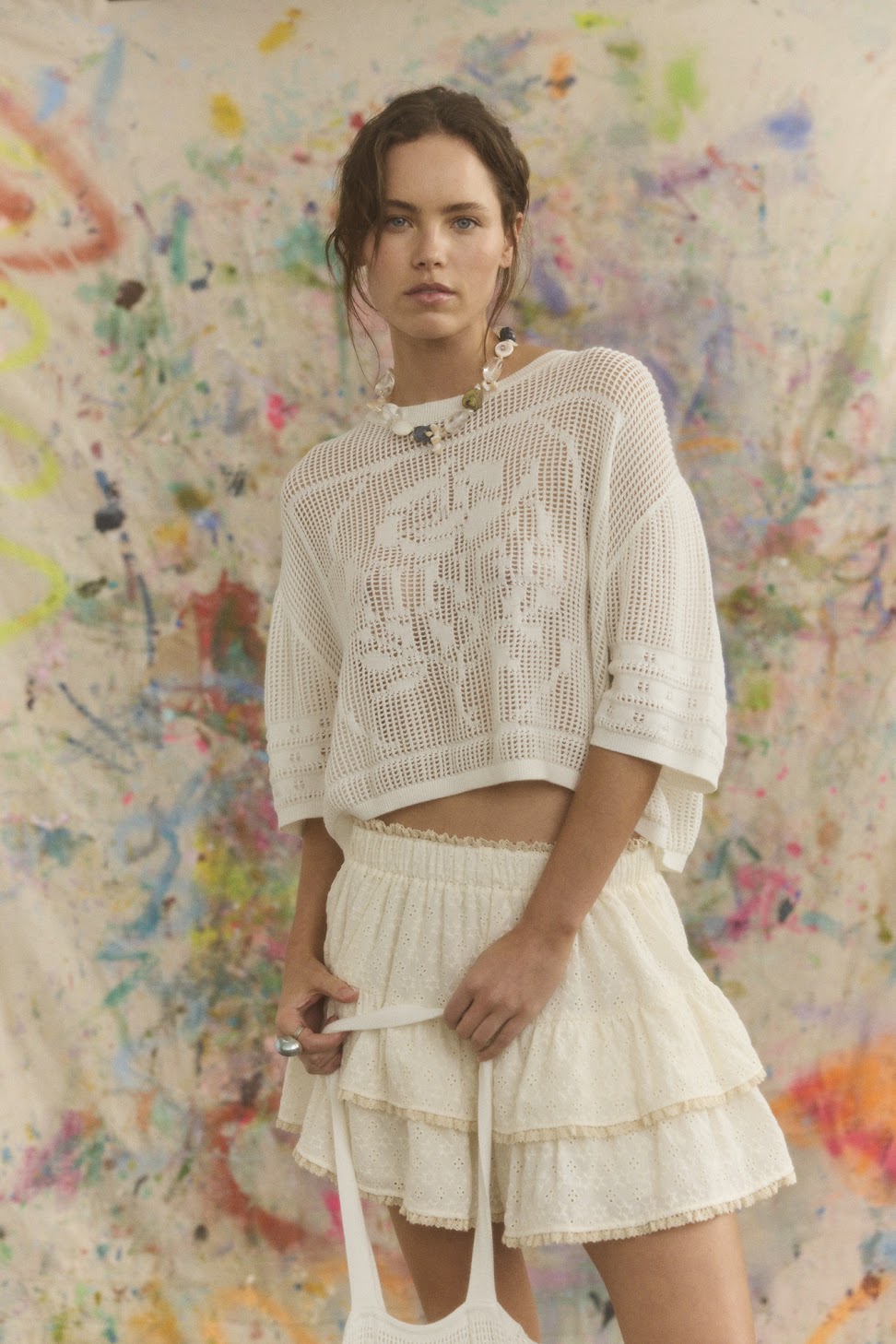 Kinga Csilla | Rosa Crochet Banya Oversized Tee