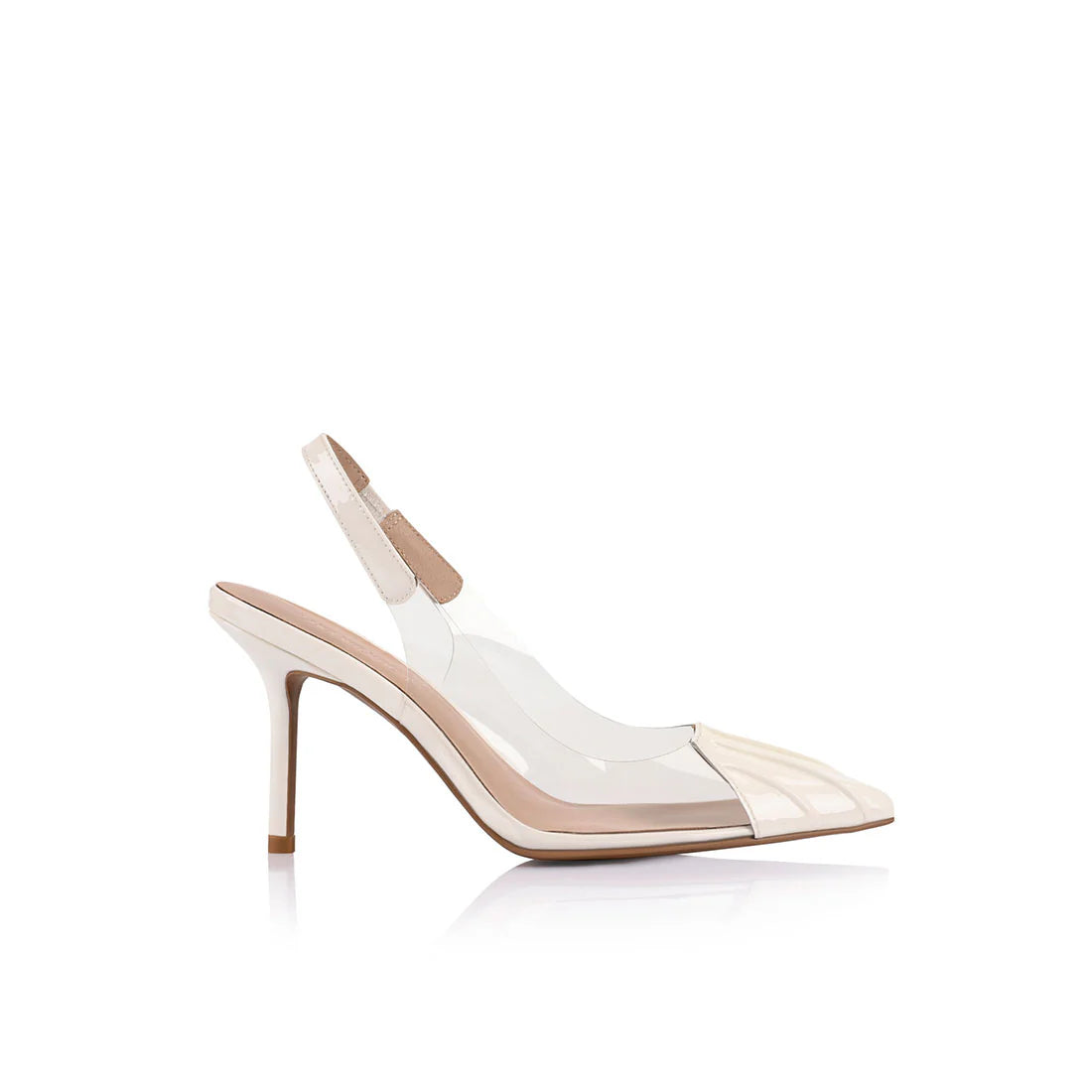 Lana Wilkinson | Remi Pump Vinylite & Ivory Patent Leather