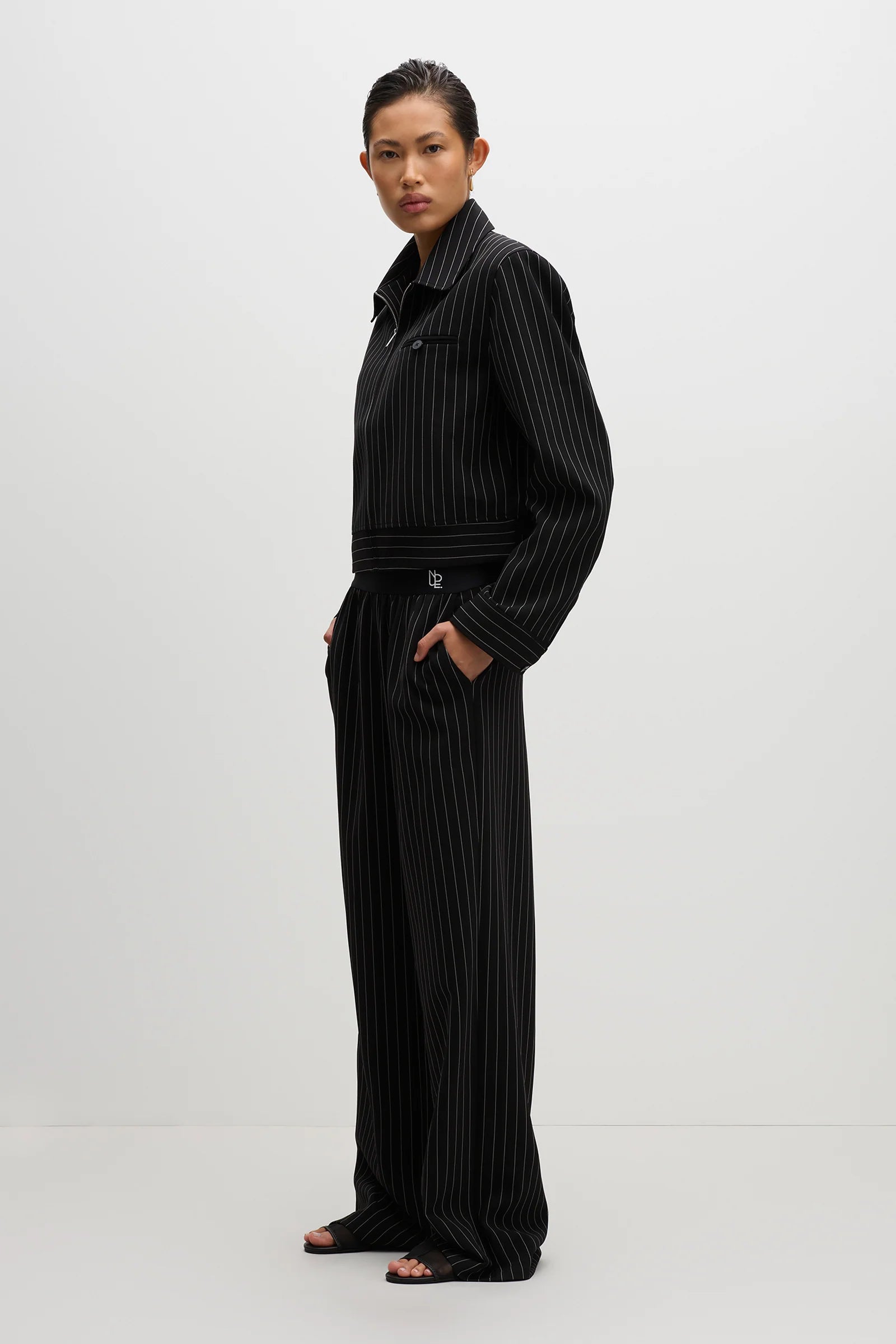 Nude Lucy | Maeve Pinstripe Bomber