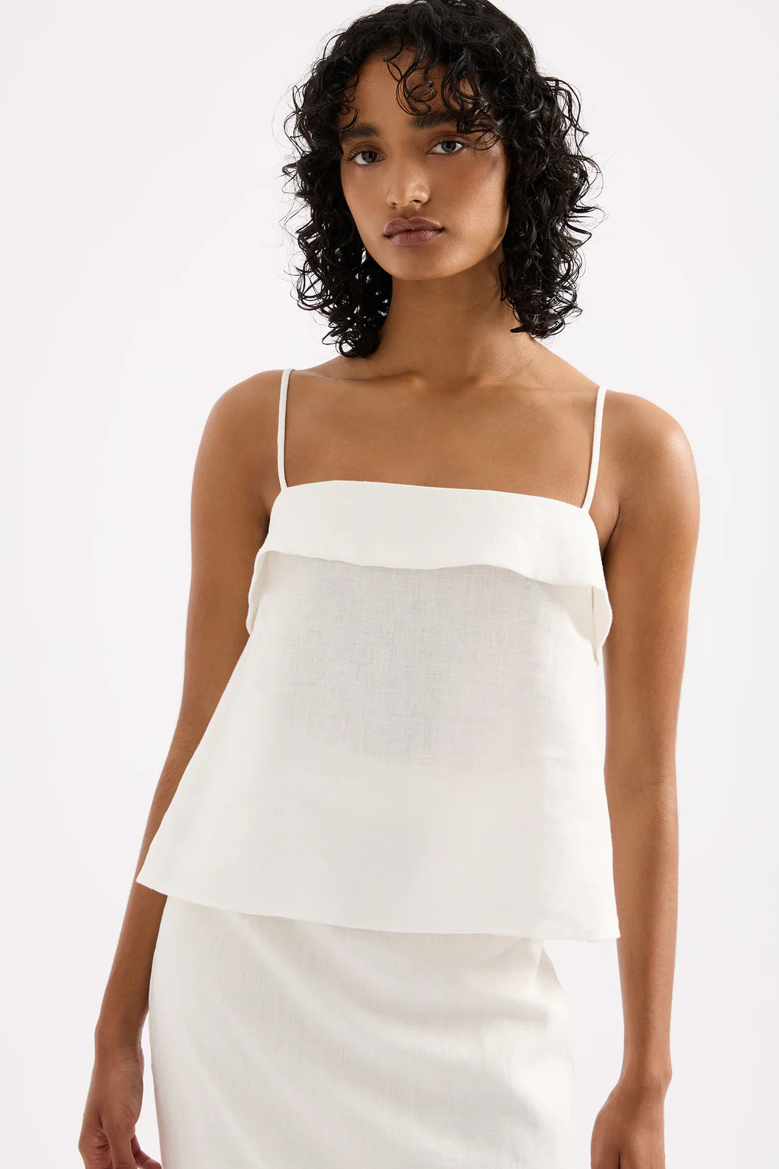 Nude Lucy | Sadie Linen Cami - White