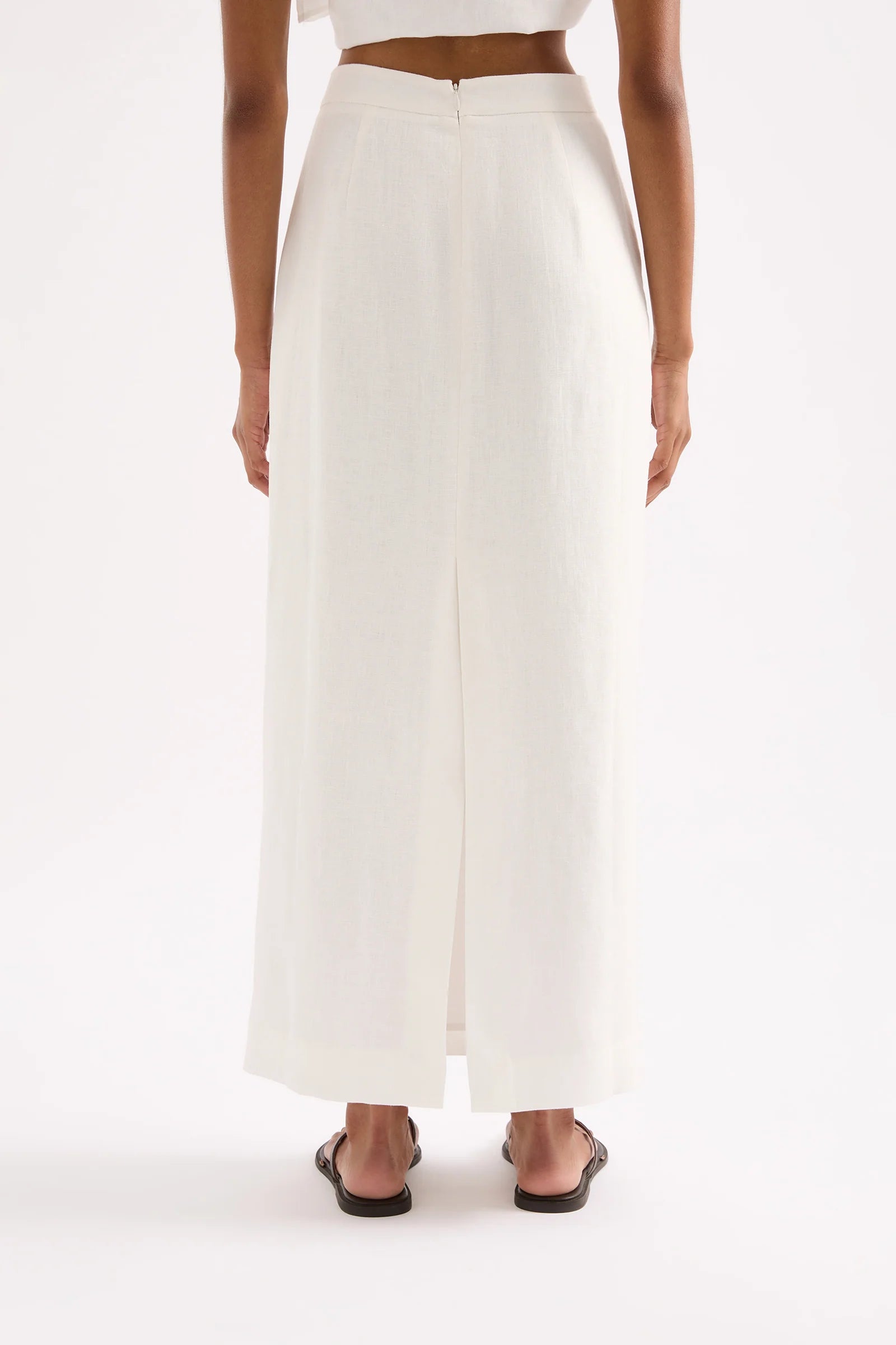 Nude Lucy | Sadie Linen Maxi Skirt - White