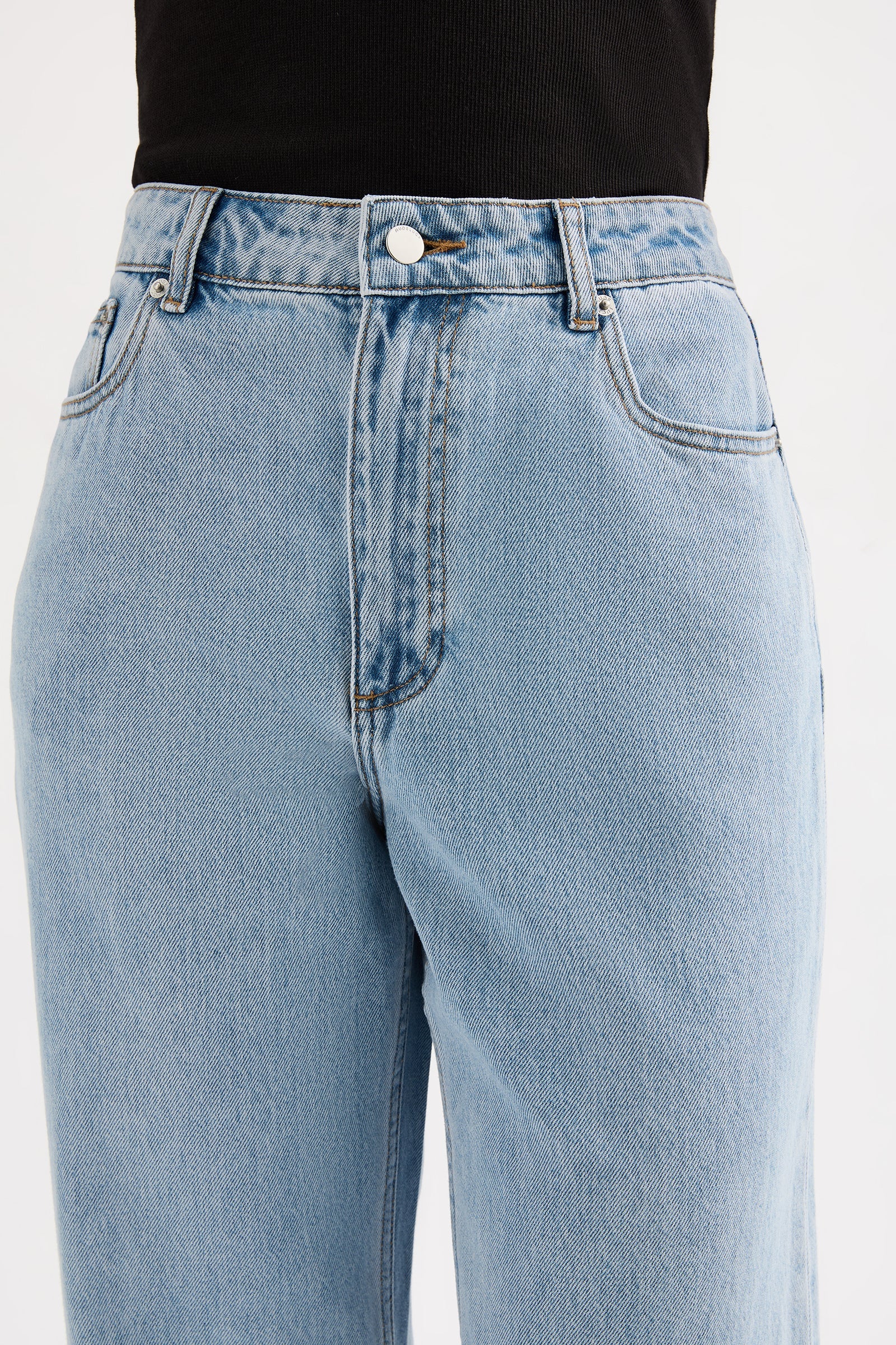 Nude Lucy | Organic Relaxed Leg Jean - 90s Blue Wash