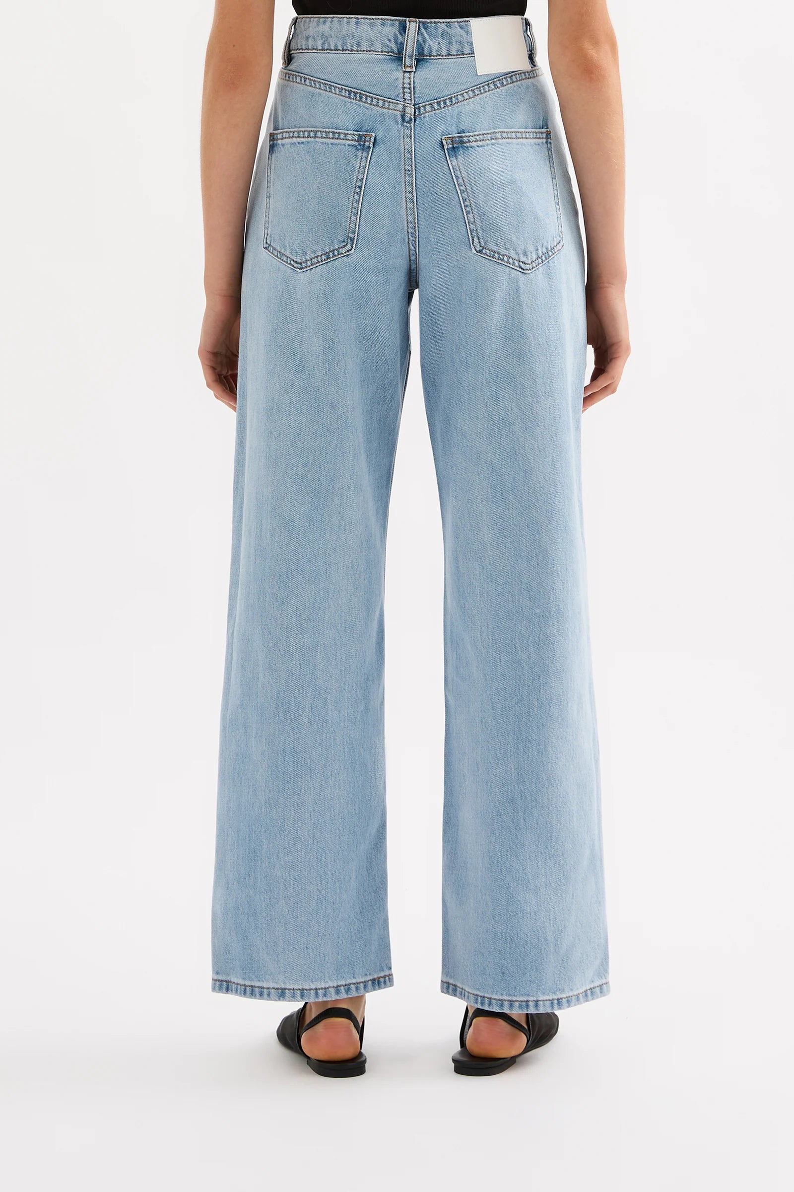 Nude Lucy | Organic Relaxed Leg Jean - 90s Blue Wash