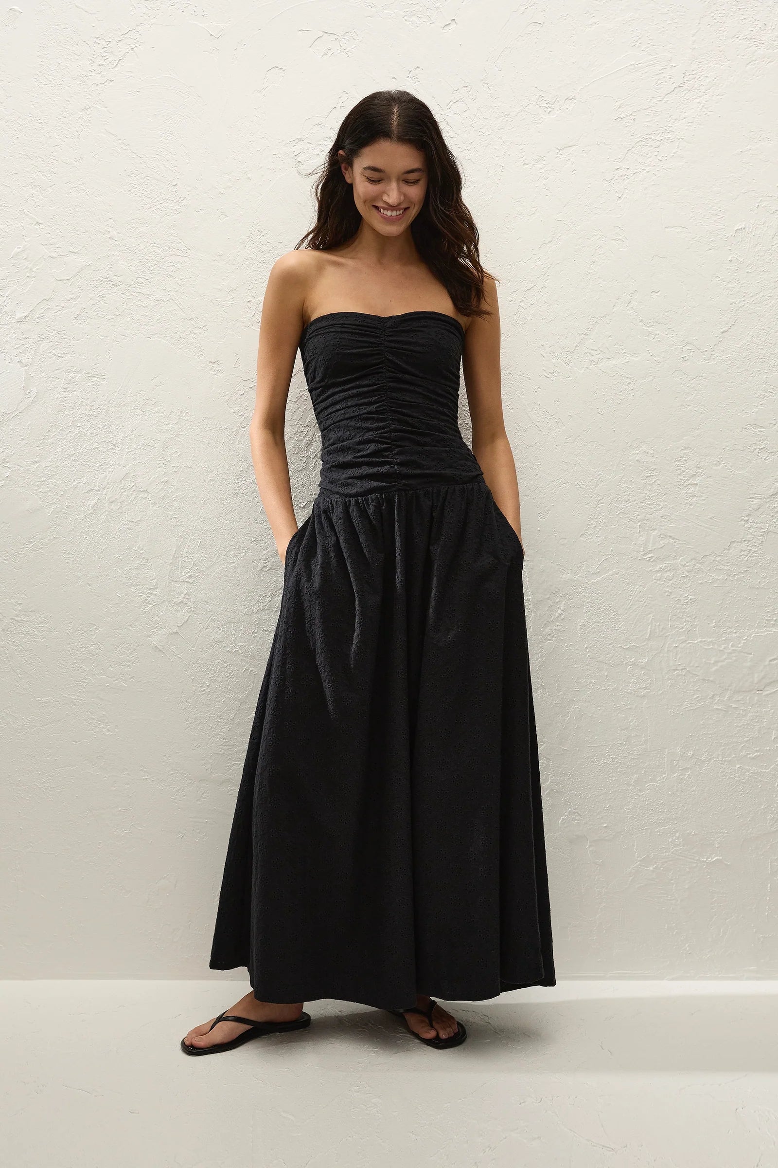 Faithfull The Brand | Lia Maxi Dress - Valentina Broderie Black