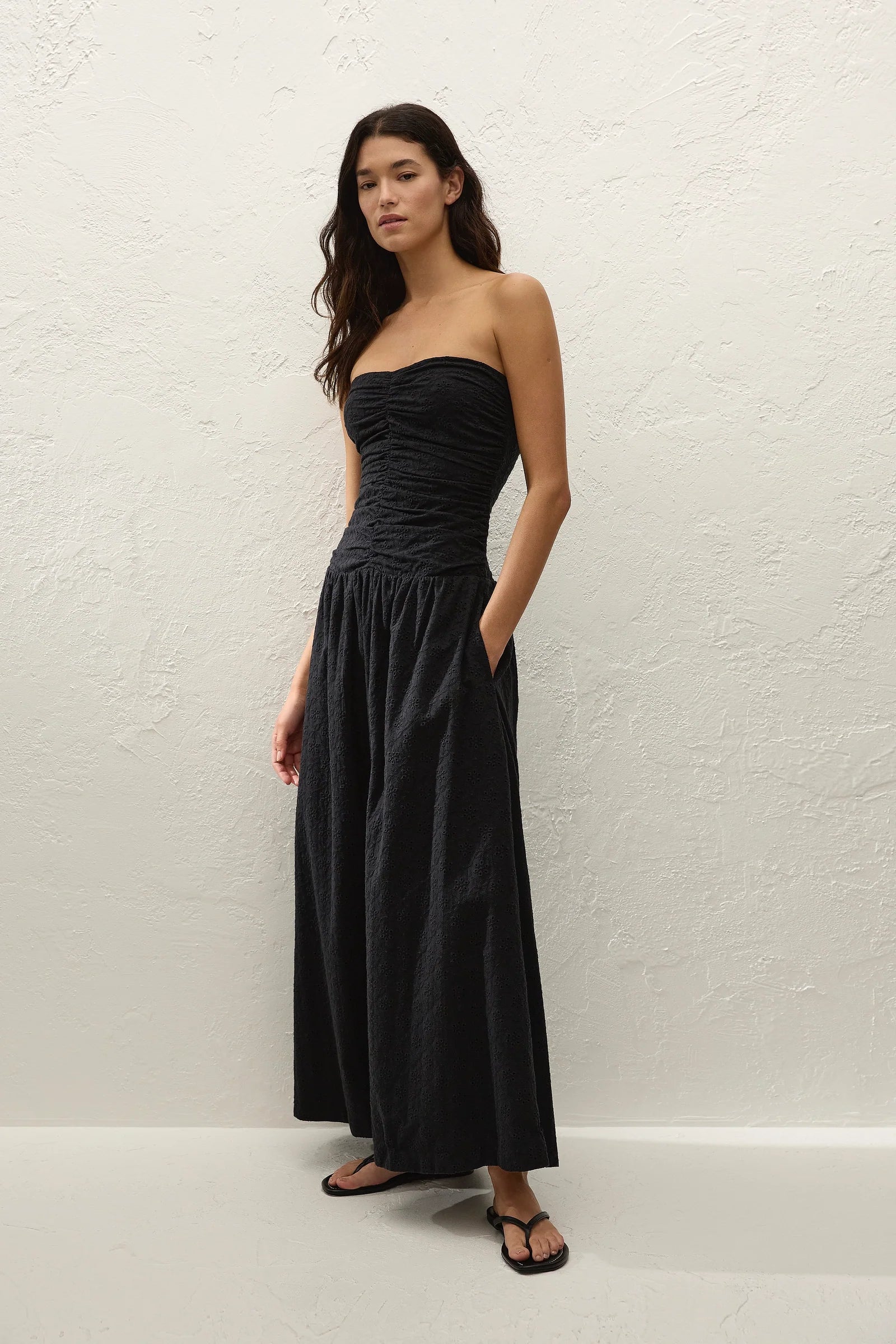 Faithfull The Brand | Lia Maxi Dress - Valentina Broderie Black