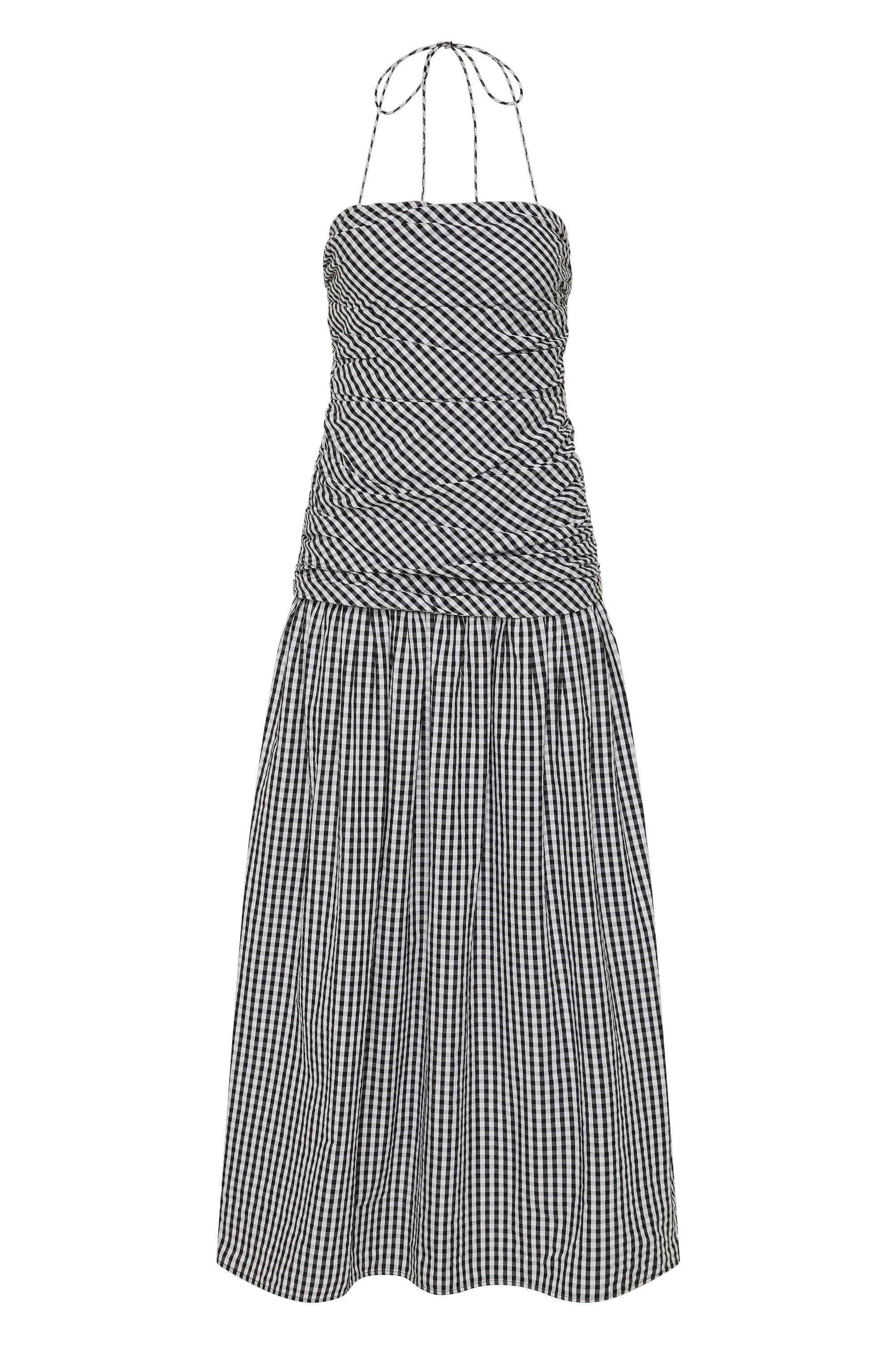 Faithfull The Brand | Vento Midi Dress - Black Textured Gingham