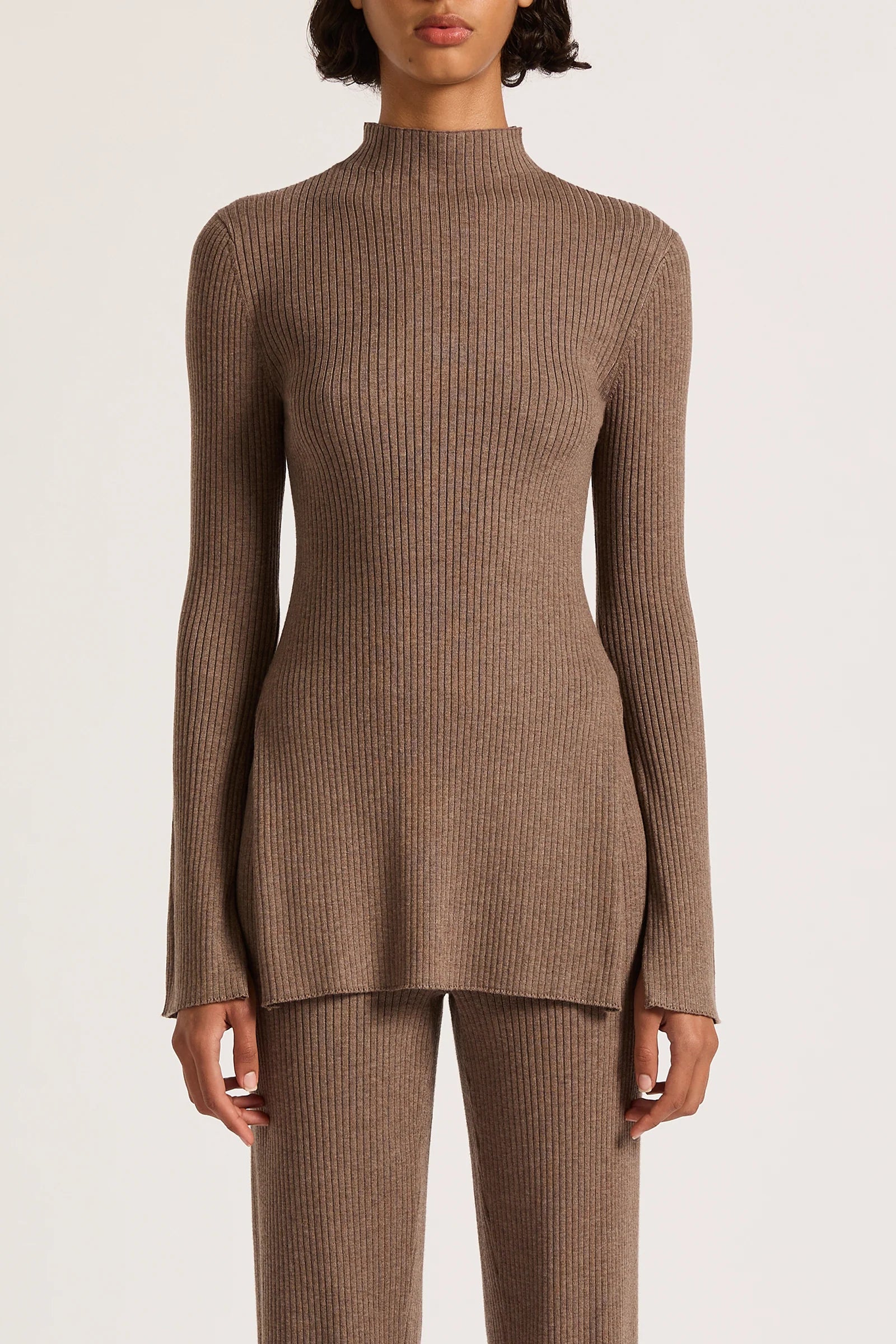 Nude Lucy | Malo Knit Tunic - Mocha