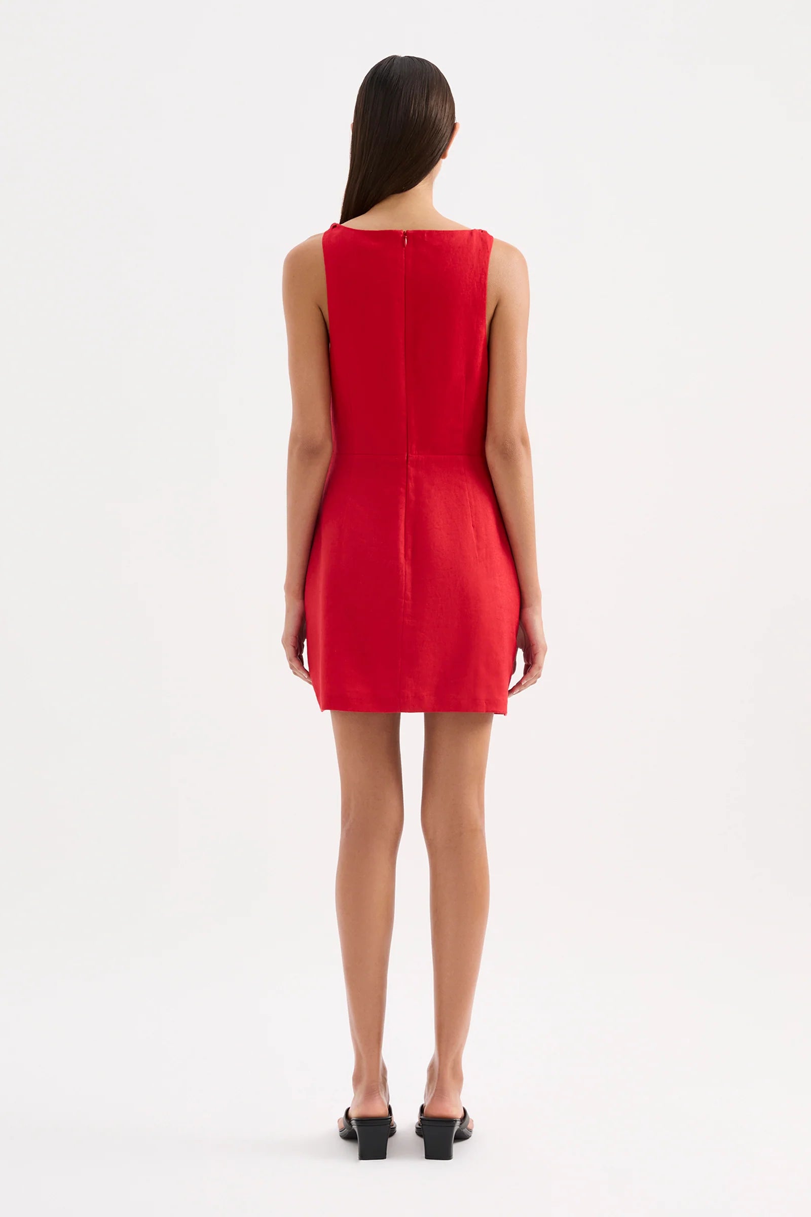 Nude Lucy | Lotta Linen Mini Dress - Vermillion