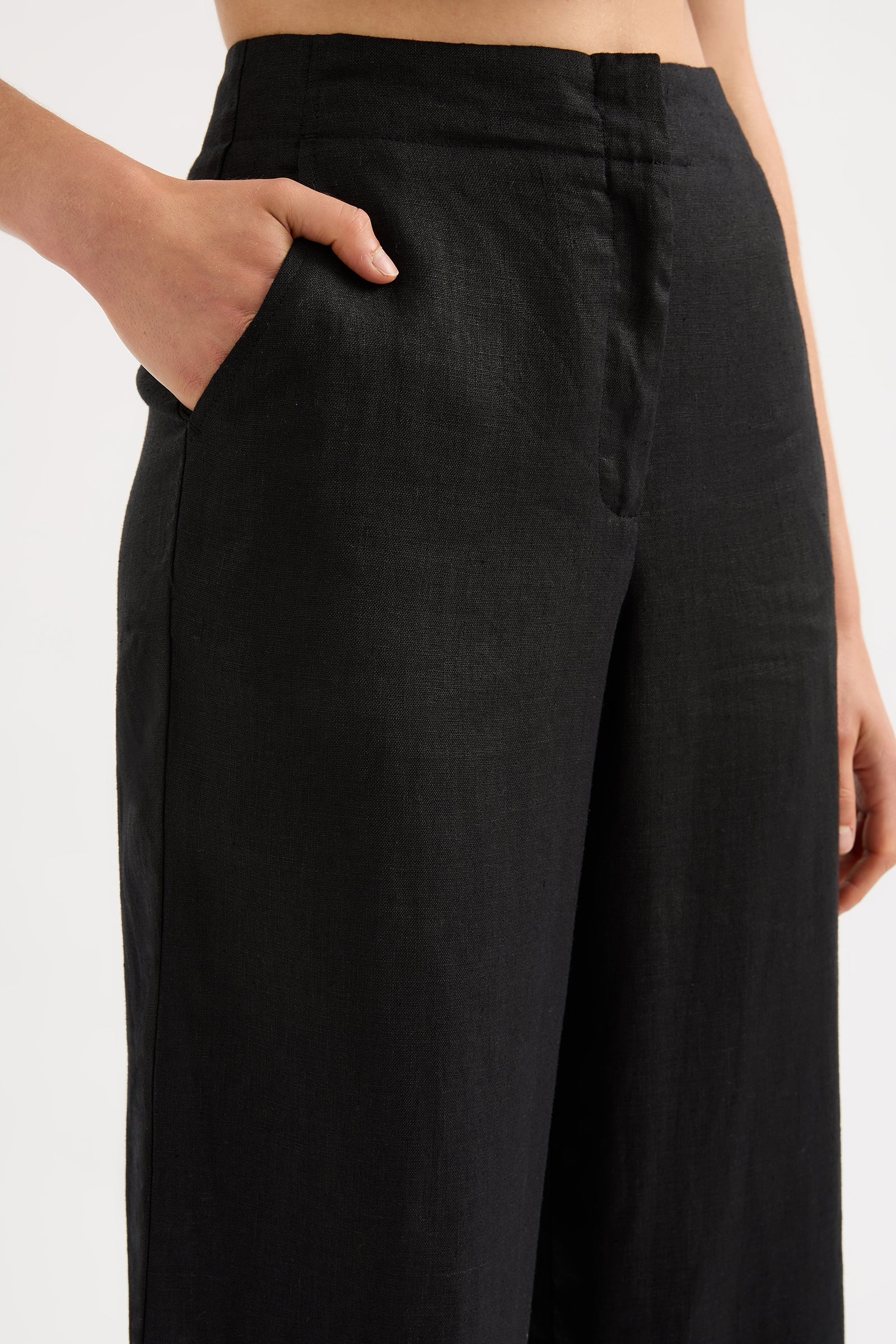 Nude Lucy | Dalia Linen Pant - Black