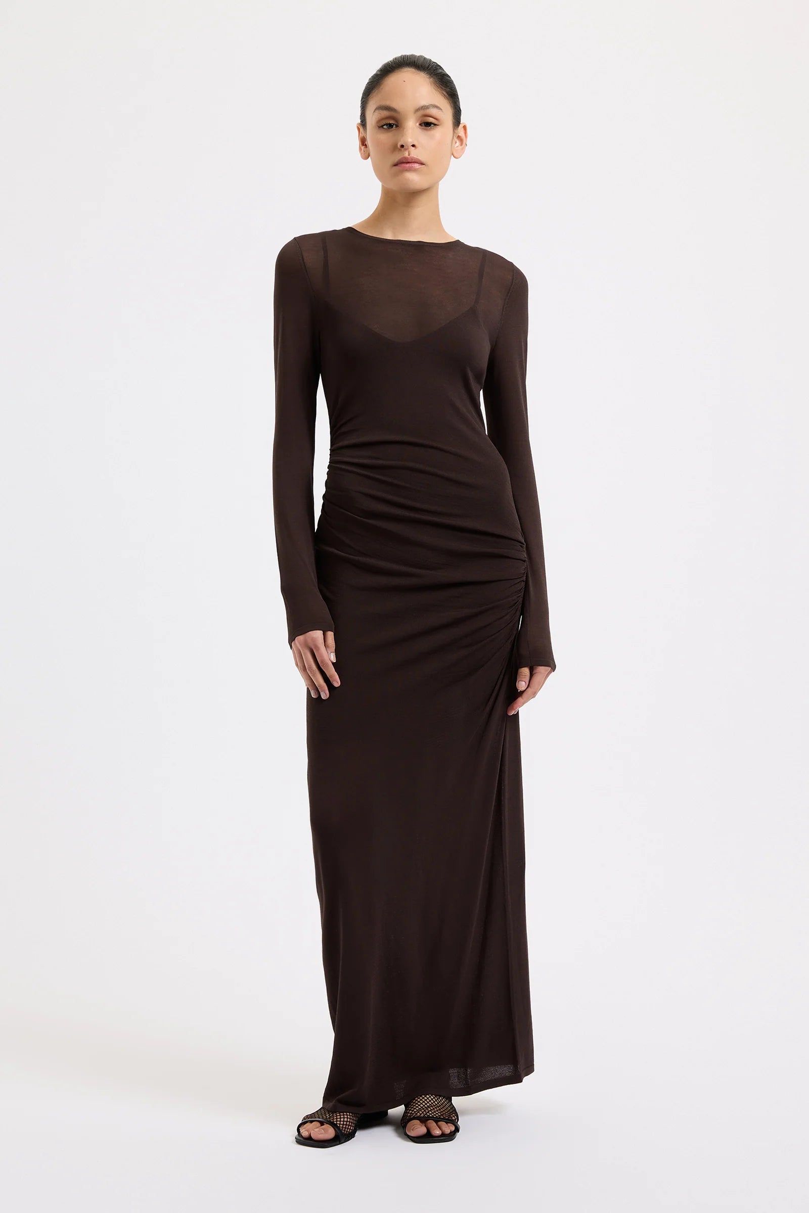 Nude Lucy | Evelyn Knit Maxi Dress - Espresso